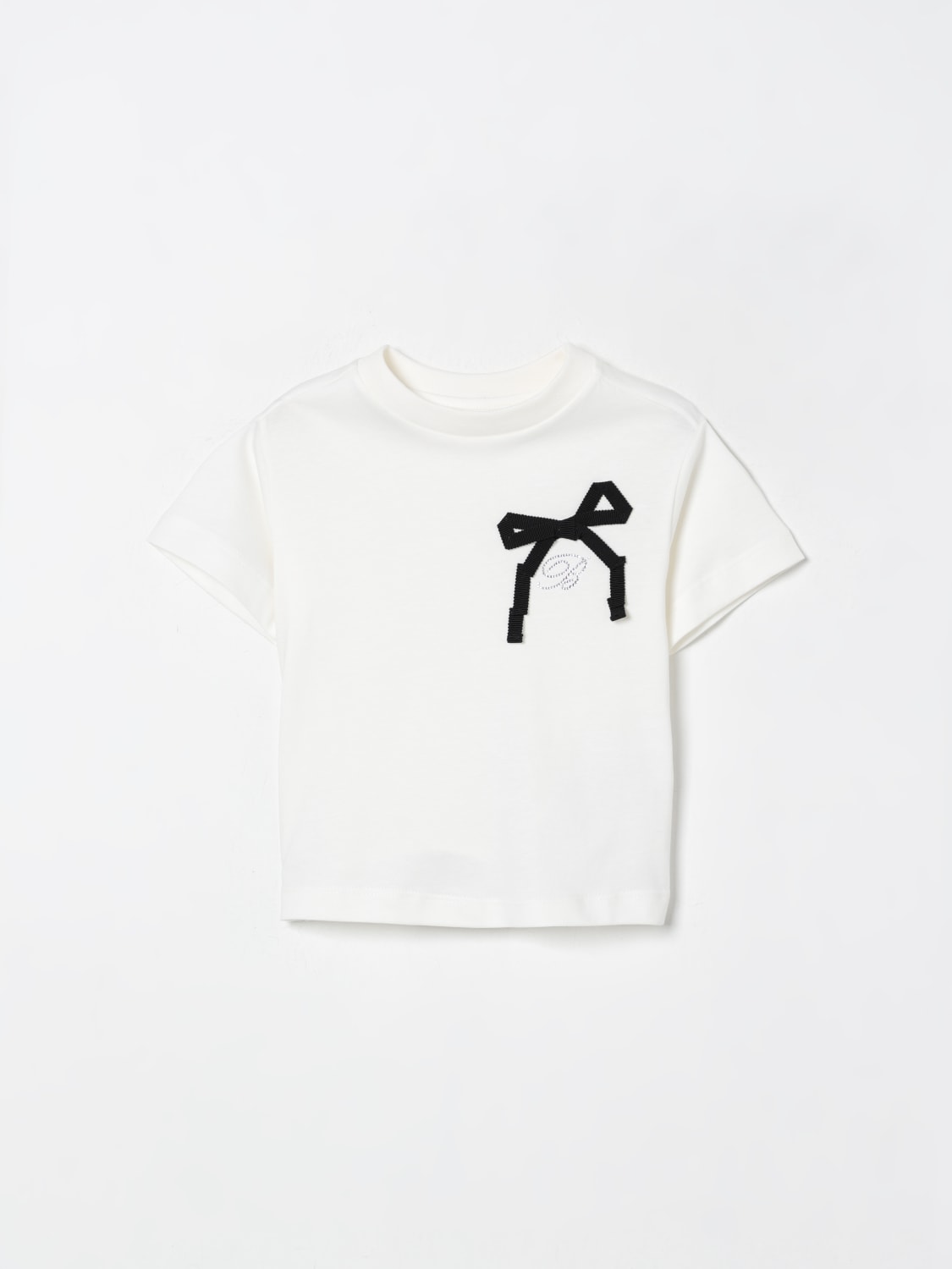 MISS BLUMARINE T-SHIRT: T-shirt kids Miss Blumarine, Black - Img 1