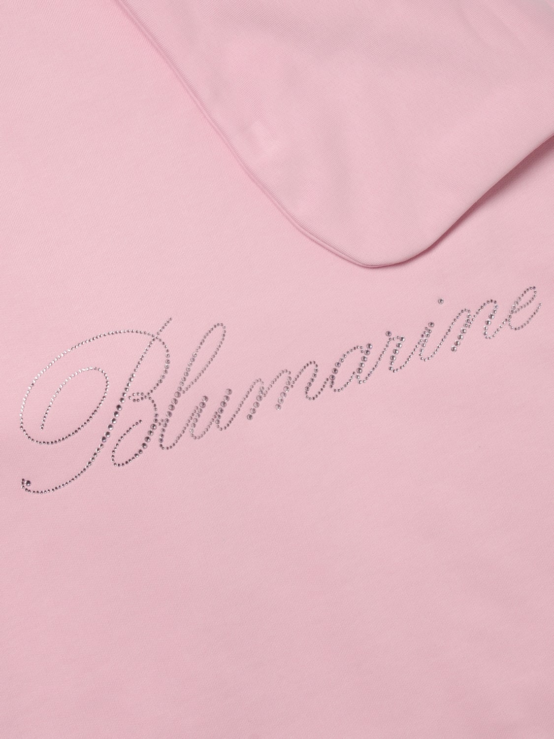 MISS BLUMARINE COPERTINA: Copertina Miss Blumarine in cotone con logo di strass , Rosa - Img 3