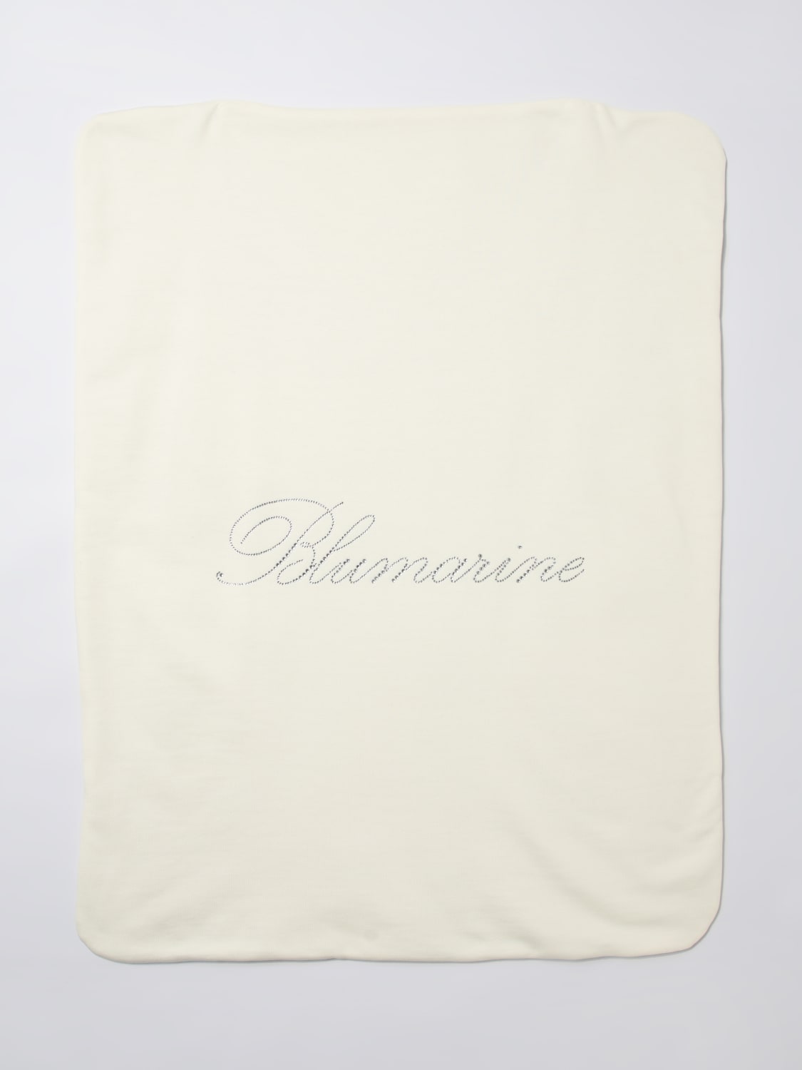 MISS BLUMARINE COPERTINA: Copertina Miss Blumarine in cotone con logo di strass , Panna - Img 1