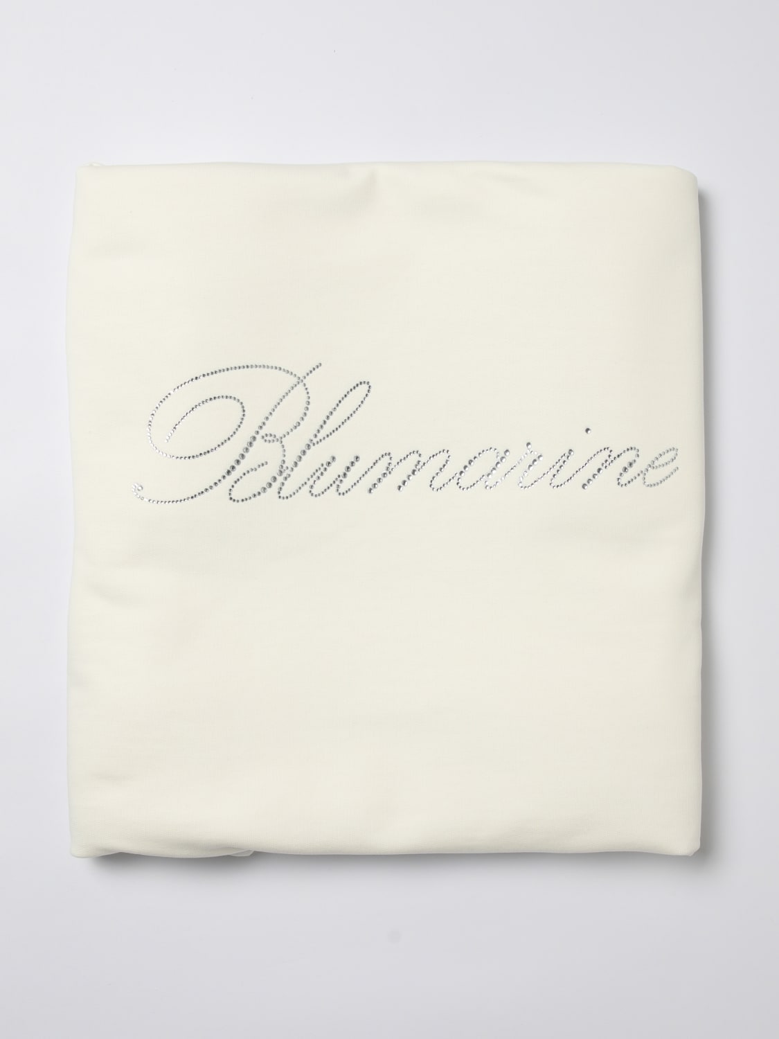 MISS BLUMARINE COPERTINA: Copertina Miss Blumarine in cotone con logo di strass , Panna - Img 2