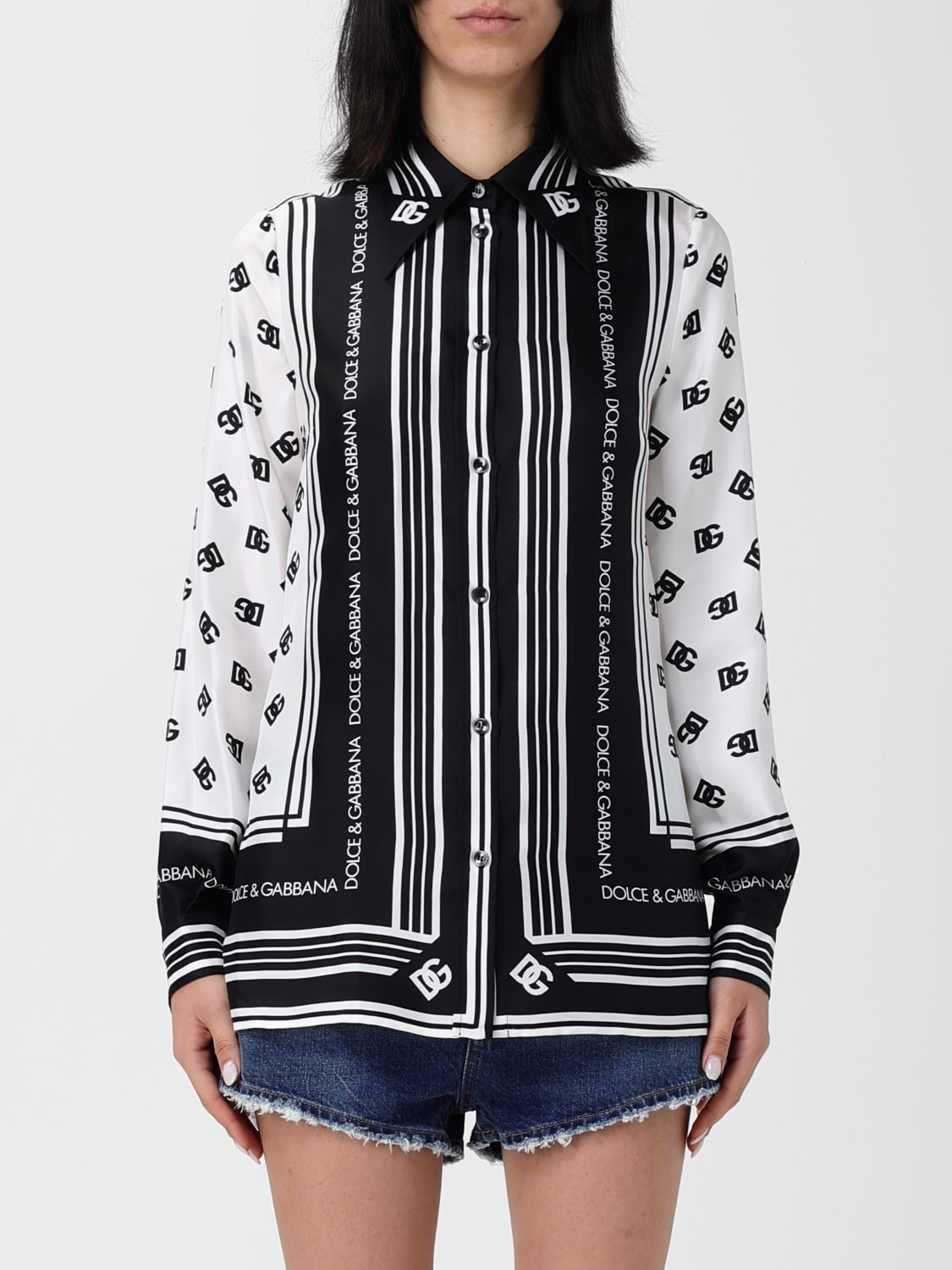 DOLCE & GABBANA CHEMISE: Top femme Dolce & Gabbana, Blanc - Img 1