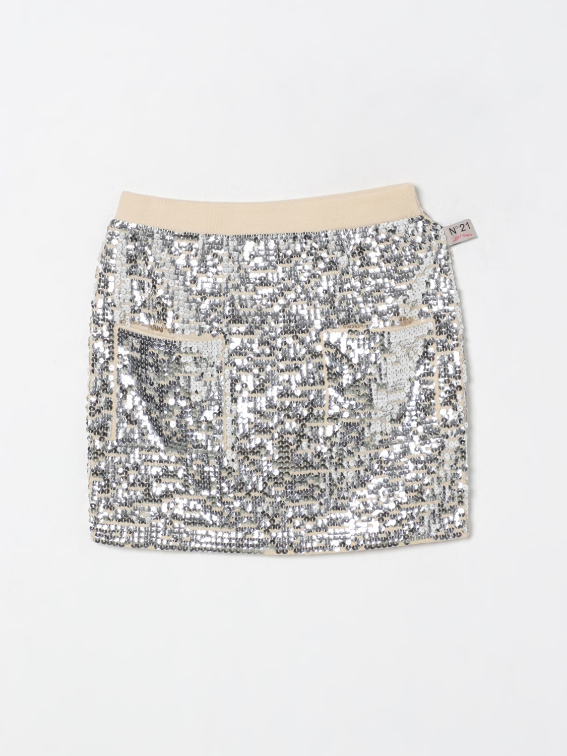 N° 21 SKIRT: Skirt kids N° 21, Silver - Img 1