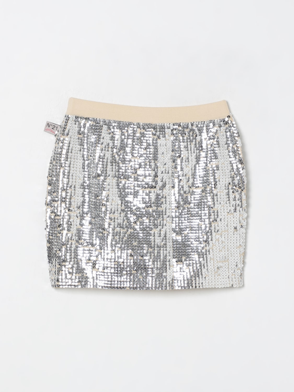 N° 21 SKIRT: Skirt kids N° 21, Silver - Img 2