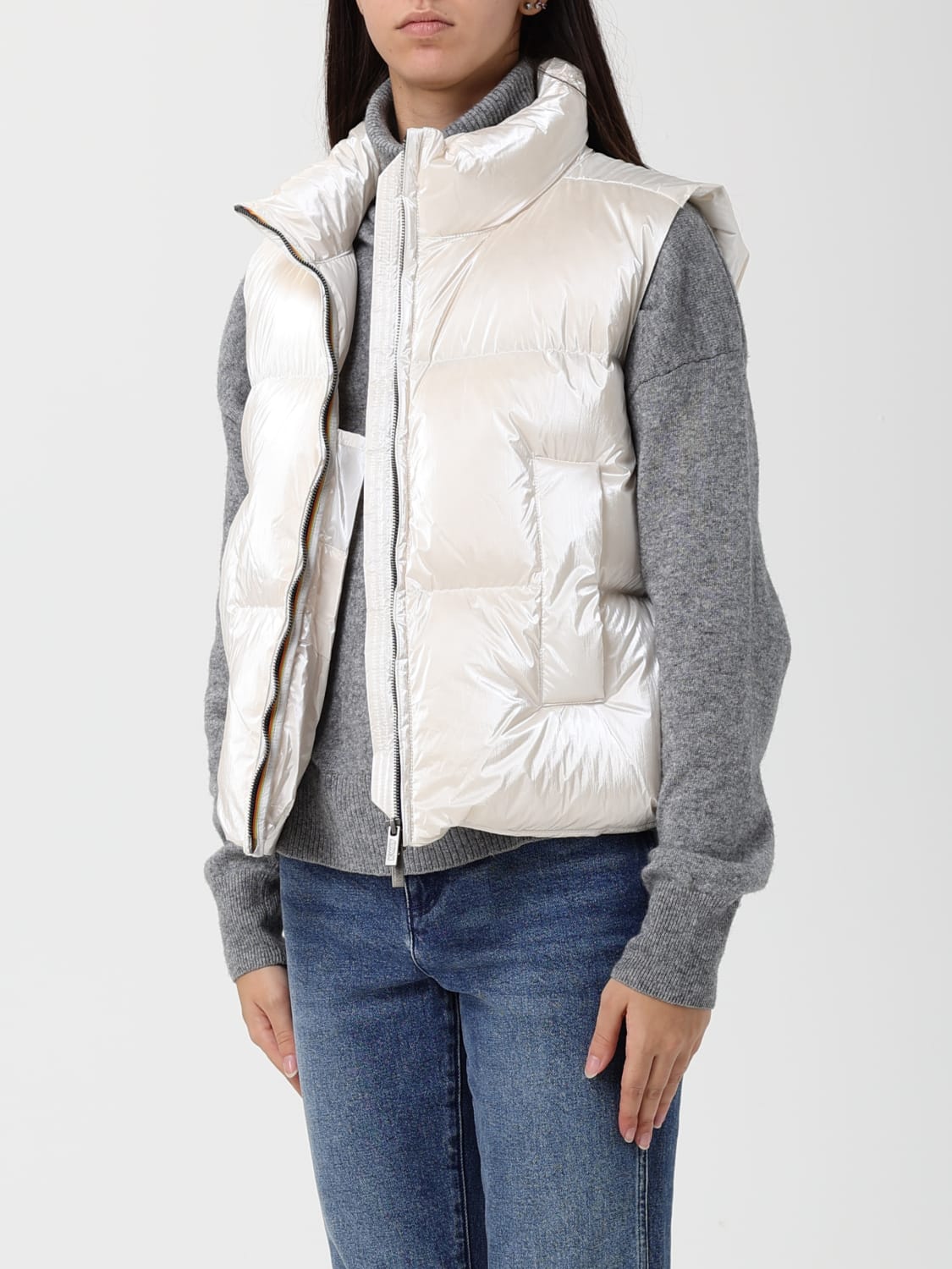 K-WAY WESTE: Mantel damen K-way, Weiß - Img 3