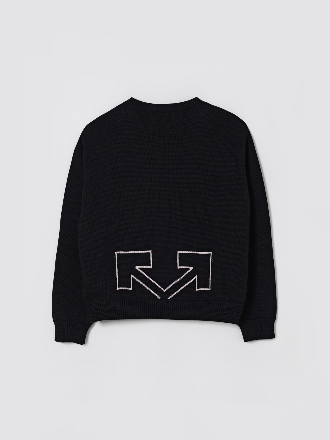 OFF-WHITE KIDS MAGLIA: Felpa a girocollo in cotone con logo Arrow Off-white Kids, Nero - Img 2