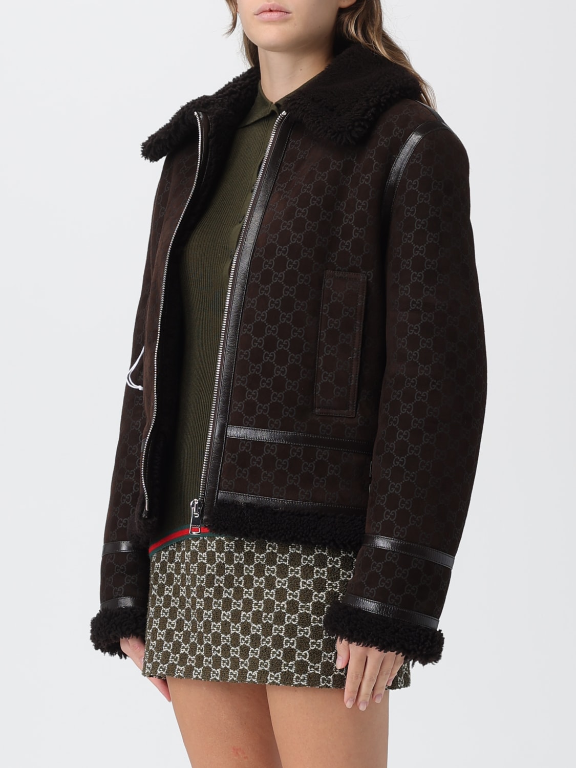 GUCCI COAT: Blazer woman Gucci, Brown - Img 4