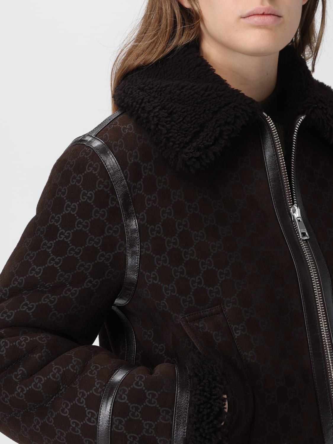 GUCCI COAT: Blazer woman Gucci, Brown - Img 5