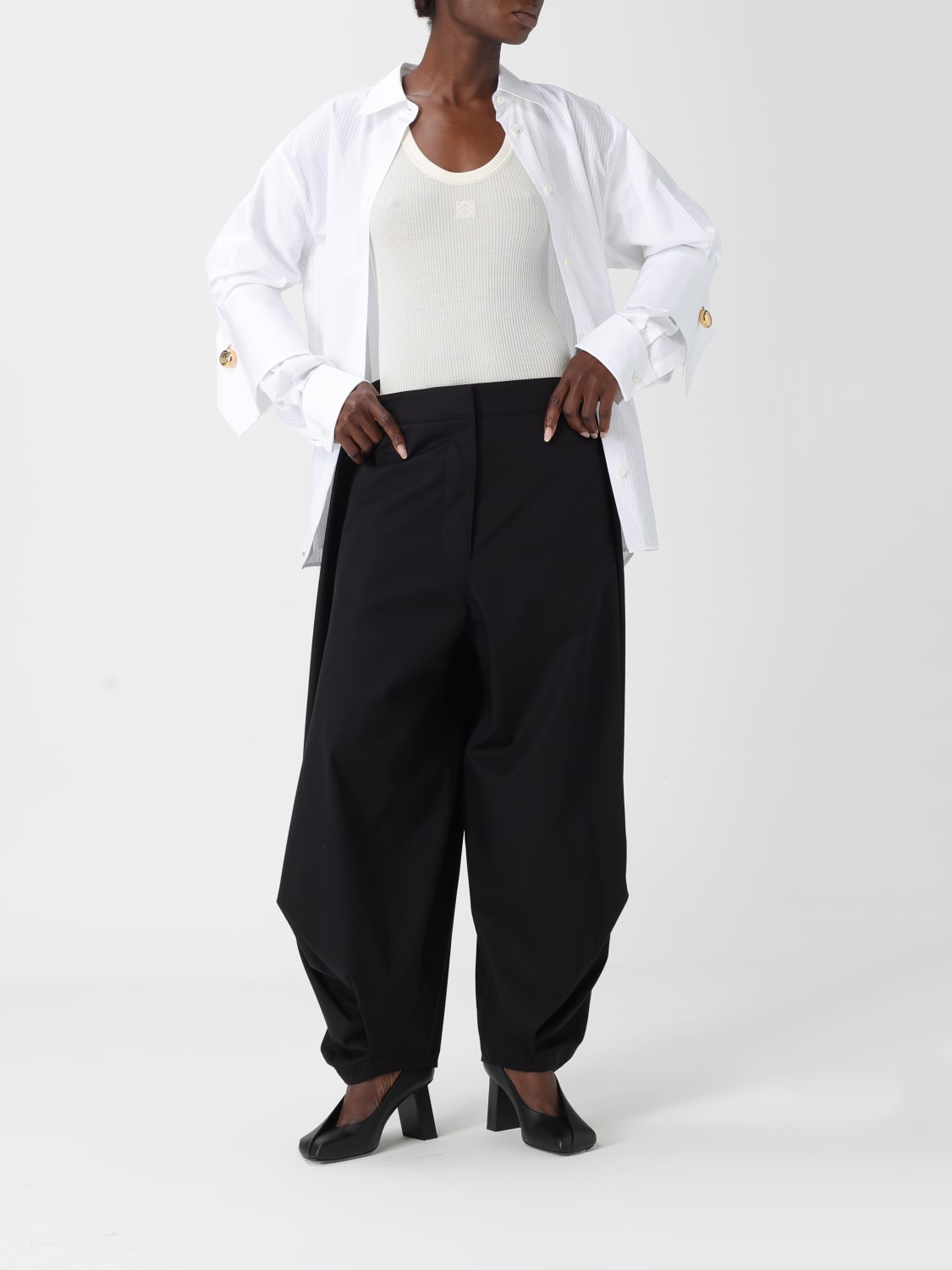 LOEWE HEMDBLUSE: Rock damen Loewe, Weiß - Img 2