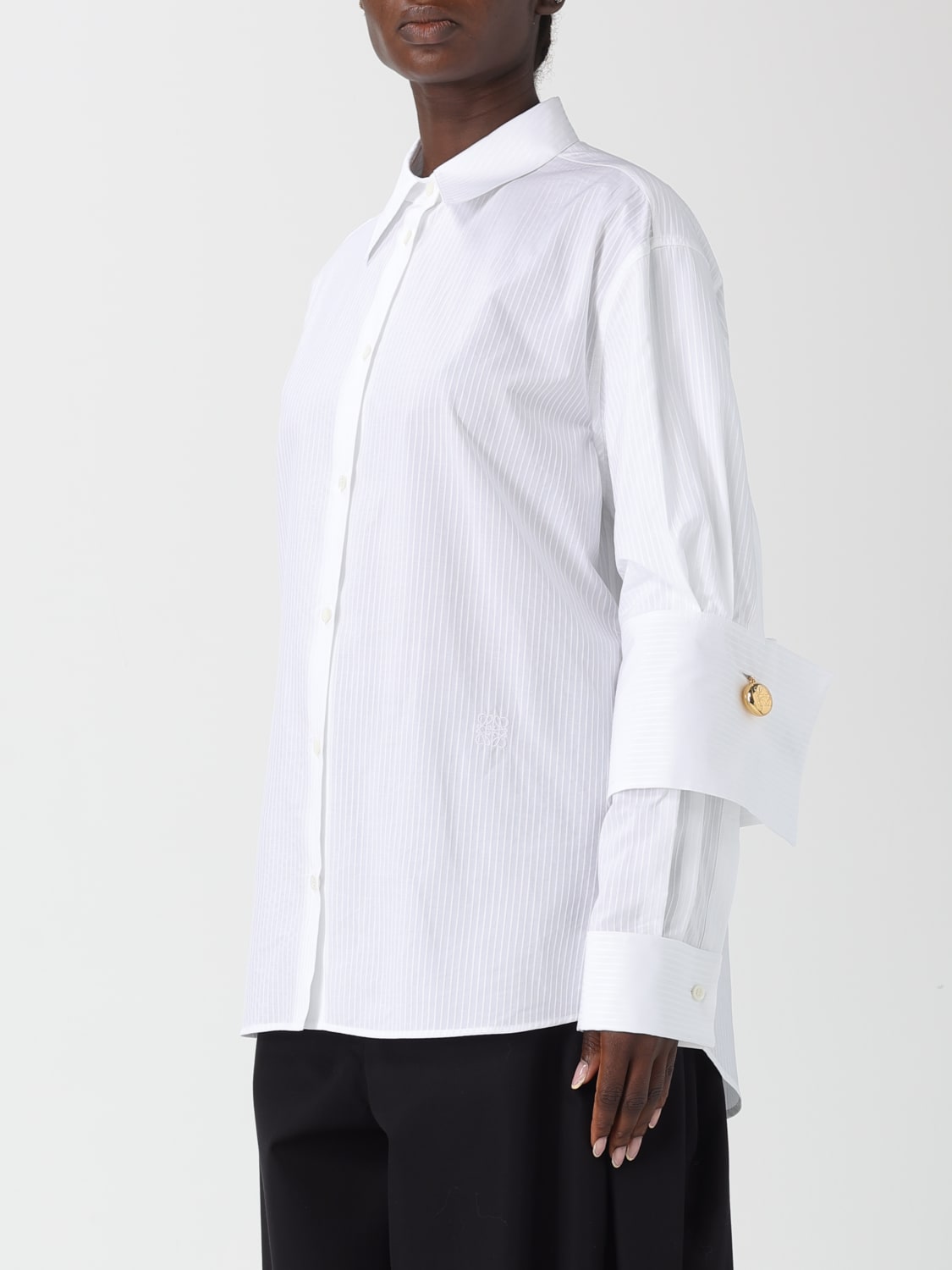 LOEWE HEMDBLUSE: Rock damen Loewe, Weiß - Img 4