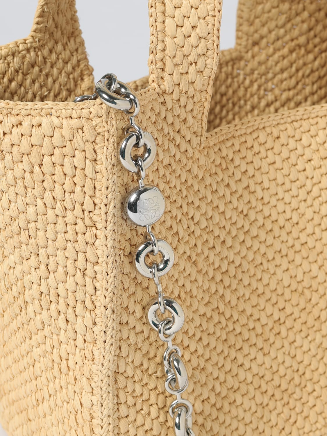 LOEWE SCHULTERRIEMEN: Schultertasche damen Loewe, Silber - Img 2