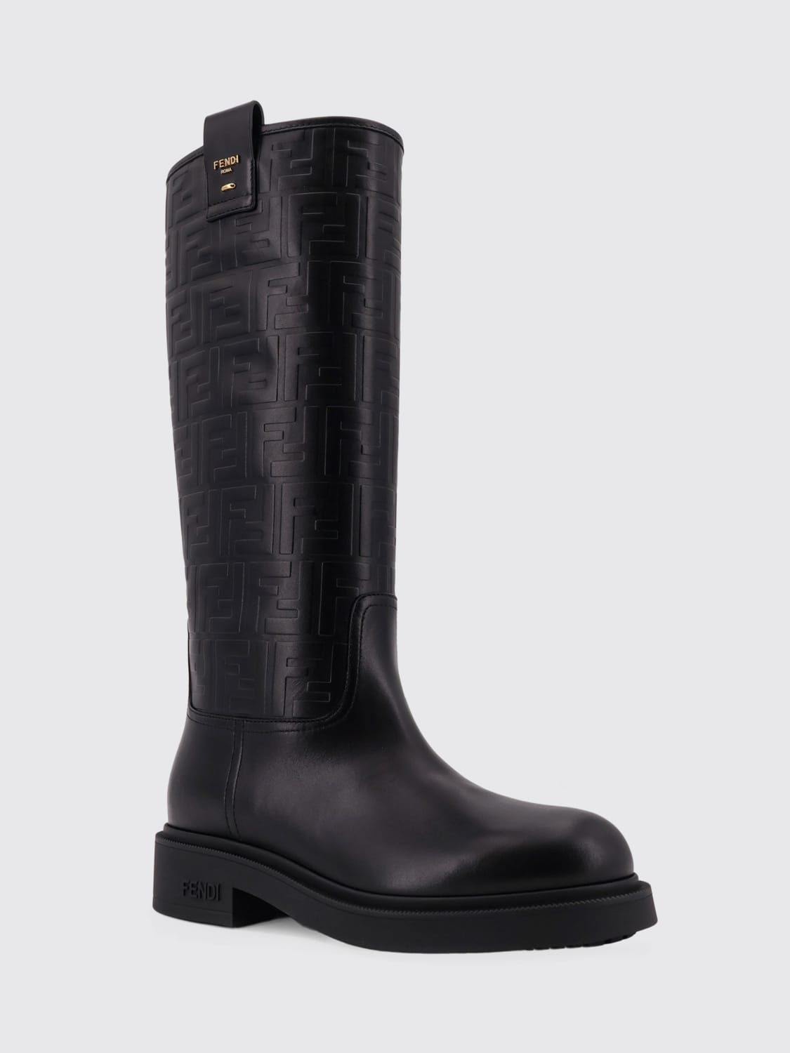 FENDI BOOTS: Flat ankle boot woman Fendi, Black - Img 2