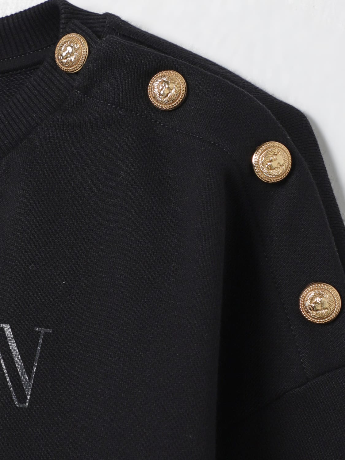 BALMAIN PULL: Pull enfant Balmain, Noir - Img 3