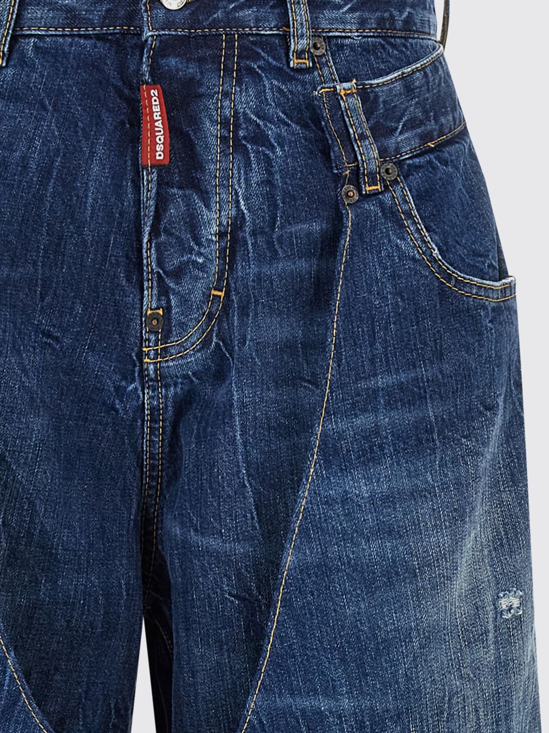 DSQUARED2 牛仔裤: 牛仔裤 女士 Dsquared2, 蓝色 - Img 3