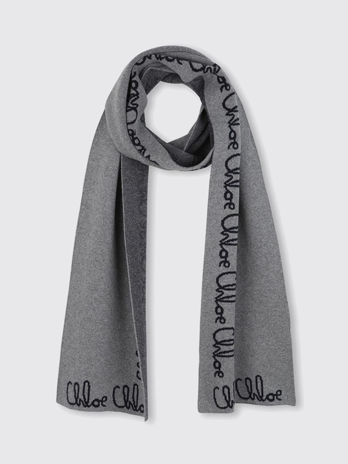 CHLOÉ SCARF: Scarf kids ChloÉ, Grey - Img 2