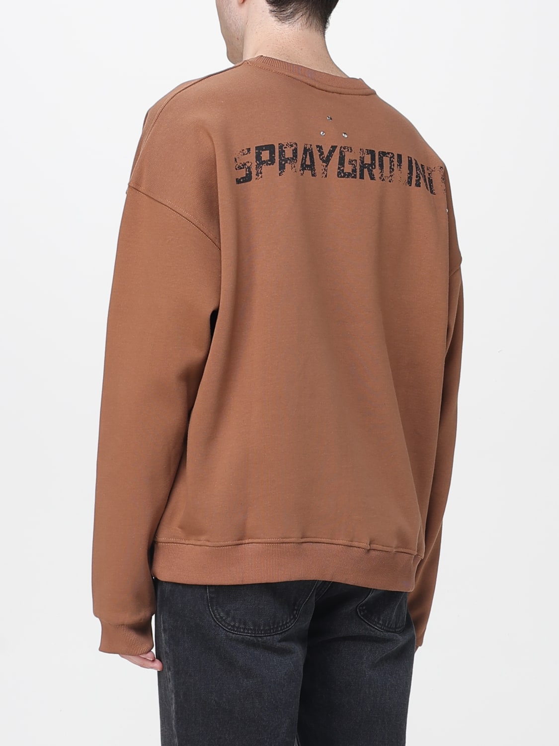 SPRAYGROUND スウェットシャツ: スウェットシャツ メンズ Sprayground, ブラウン - Img 2