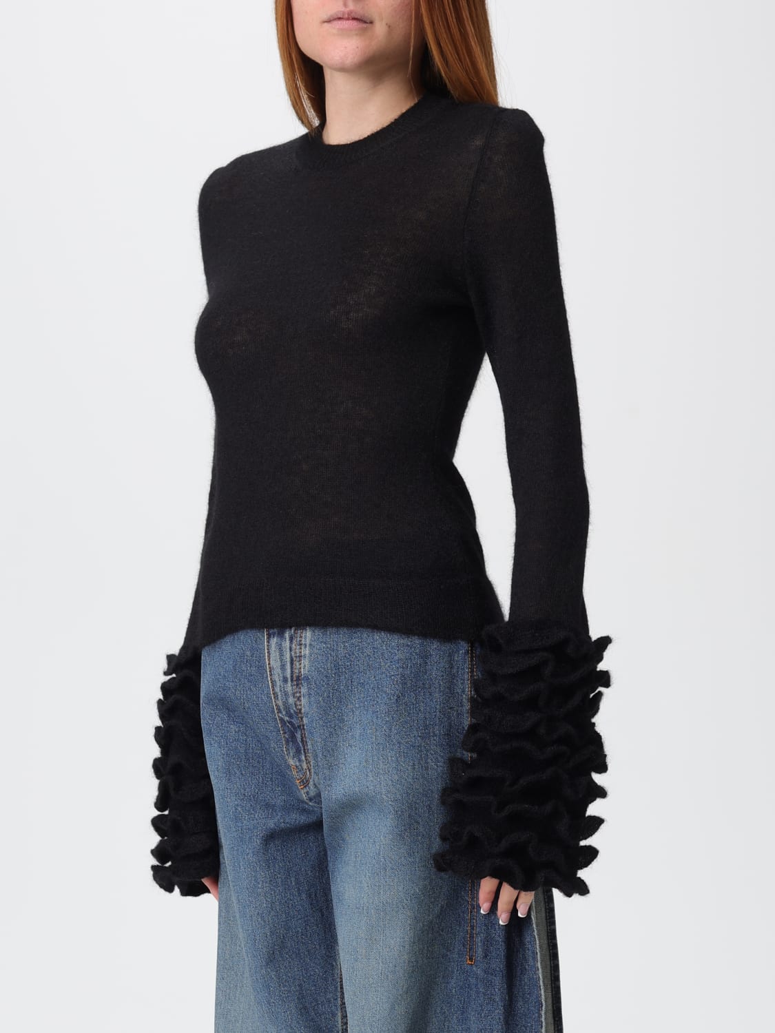 ALAÏA SWEATER: Sweatshirt woman AlaÏa, Black - Img 4