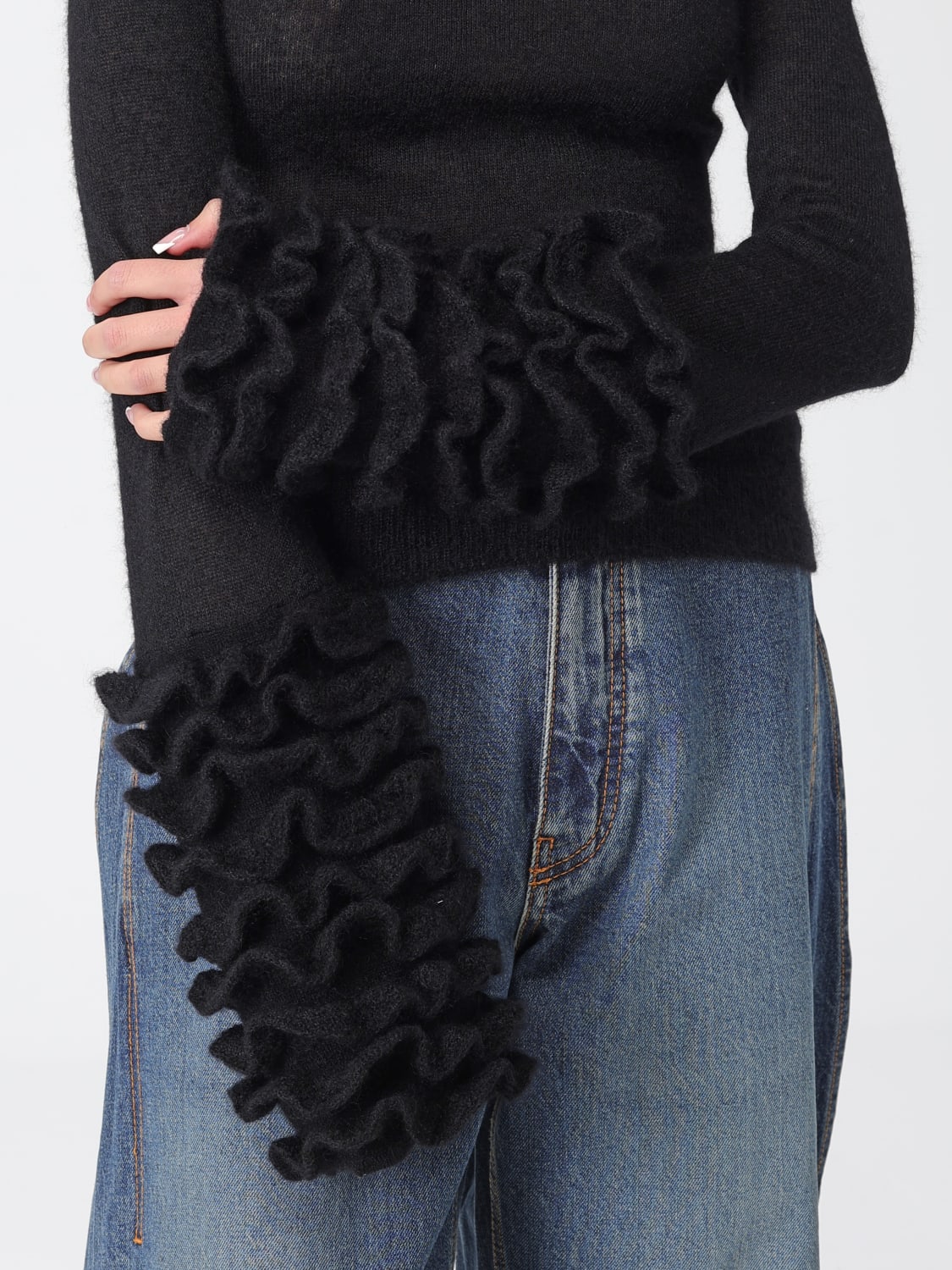 ALAÏA SWEATER: Sweatshirt woman AlaÏa, Black - Img 5