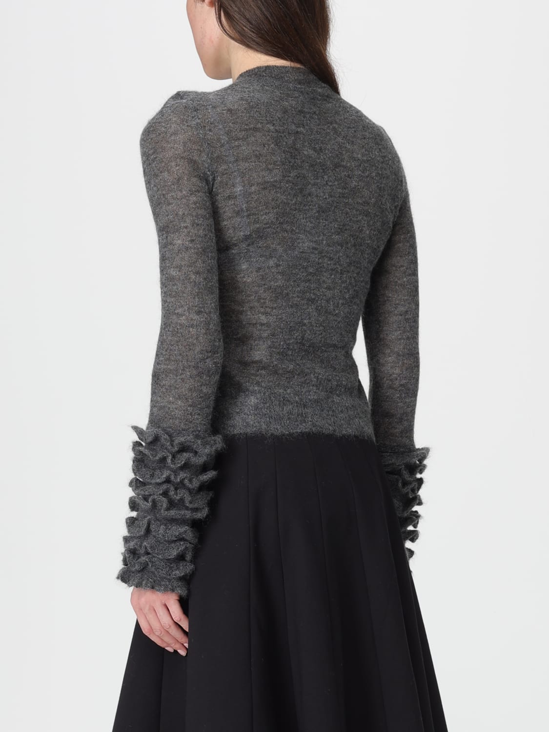 ALAÏA SWEATER: Sweatshirt woman AlaÏa, Grey - Img 3