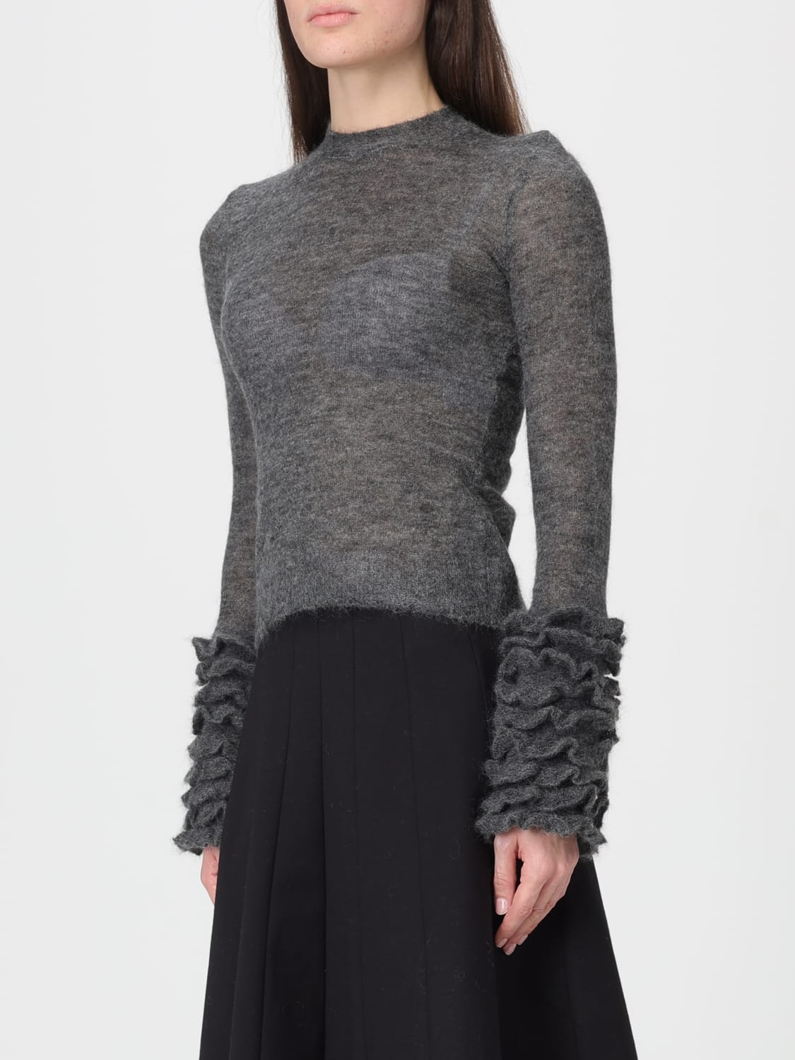 ALAÏA SWEATER: Sweatshirt woman AlaÏa, Grey - Img 4