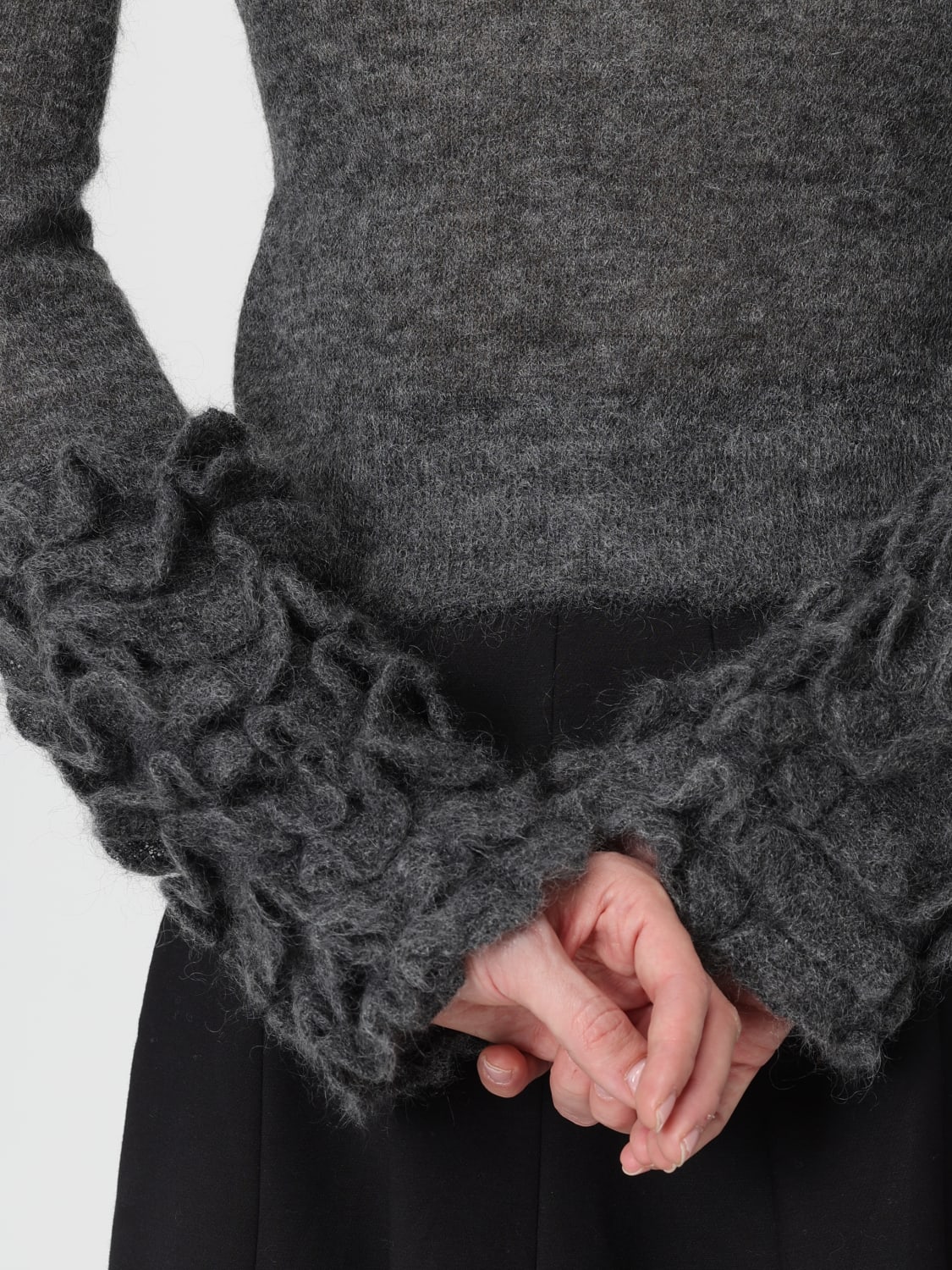 ALAÏA SWEATER: Sweatshirt woman AlaÏa, Grey - Img 5