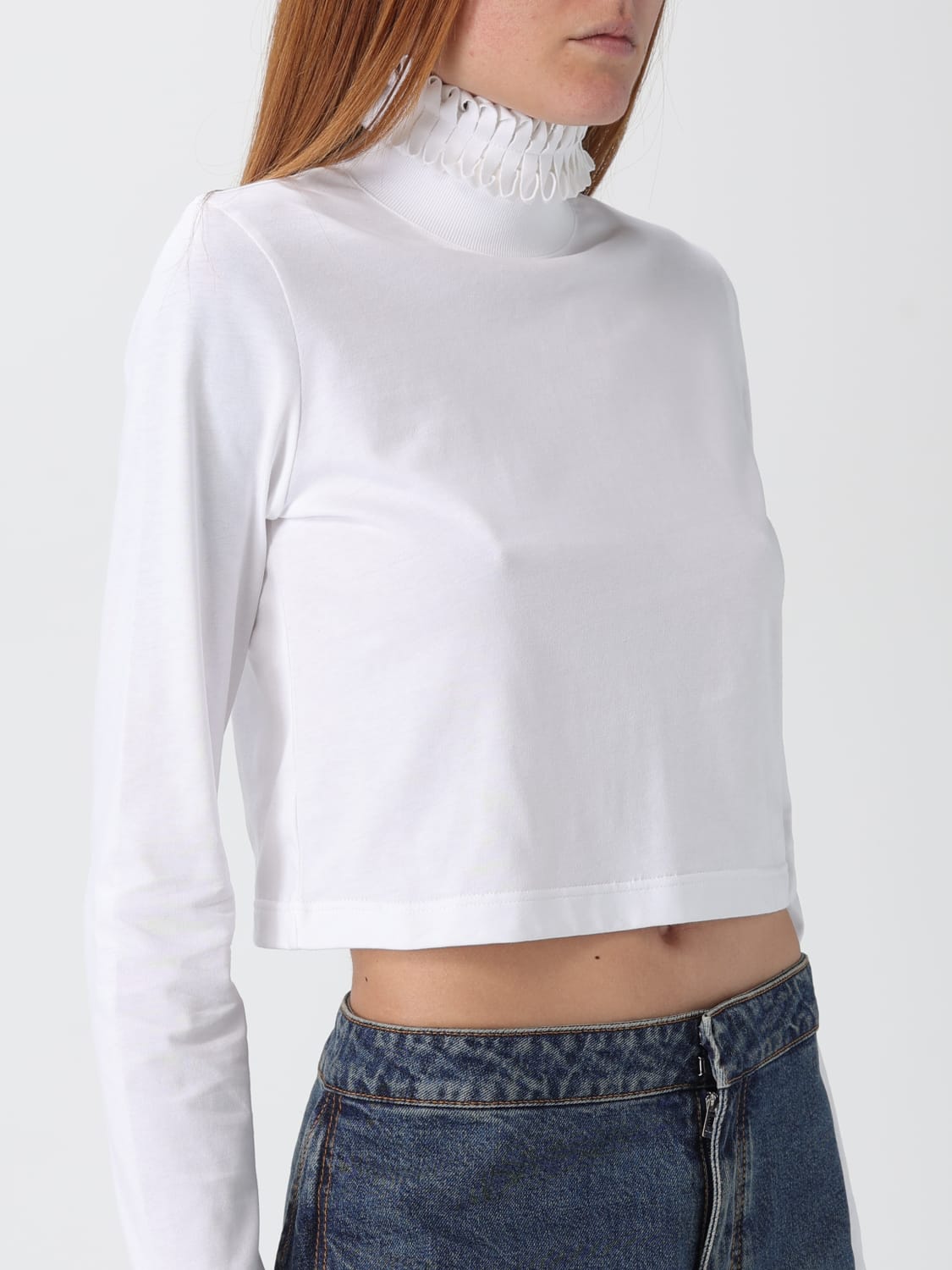 ALAÏA T-SHIRT: Sweater woman AlaÏa, White - Img 5