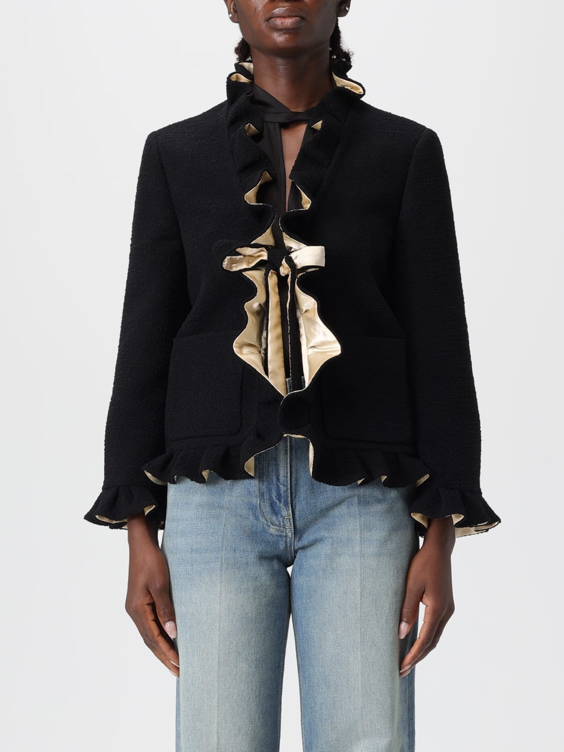 VALENTINO JACKET: Blazer woman Valentino, Black - Img 1