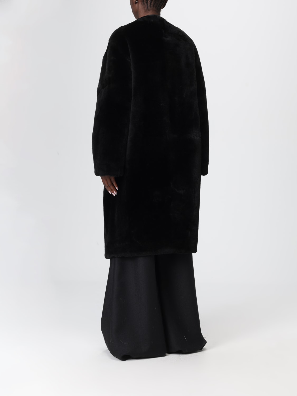 TOTEME PELZMANTEL: Mantel damen Toteme, Schwarz - Img 3