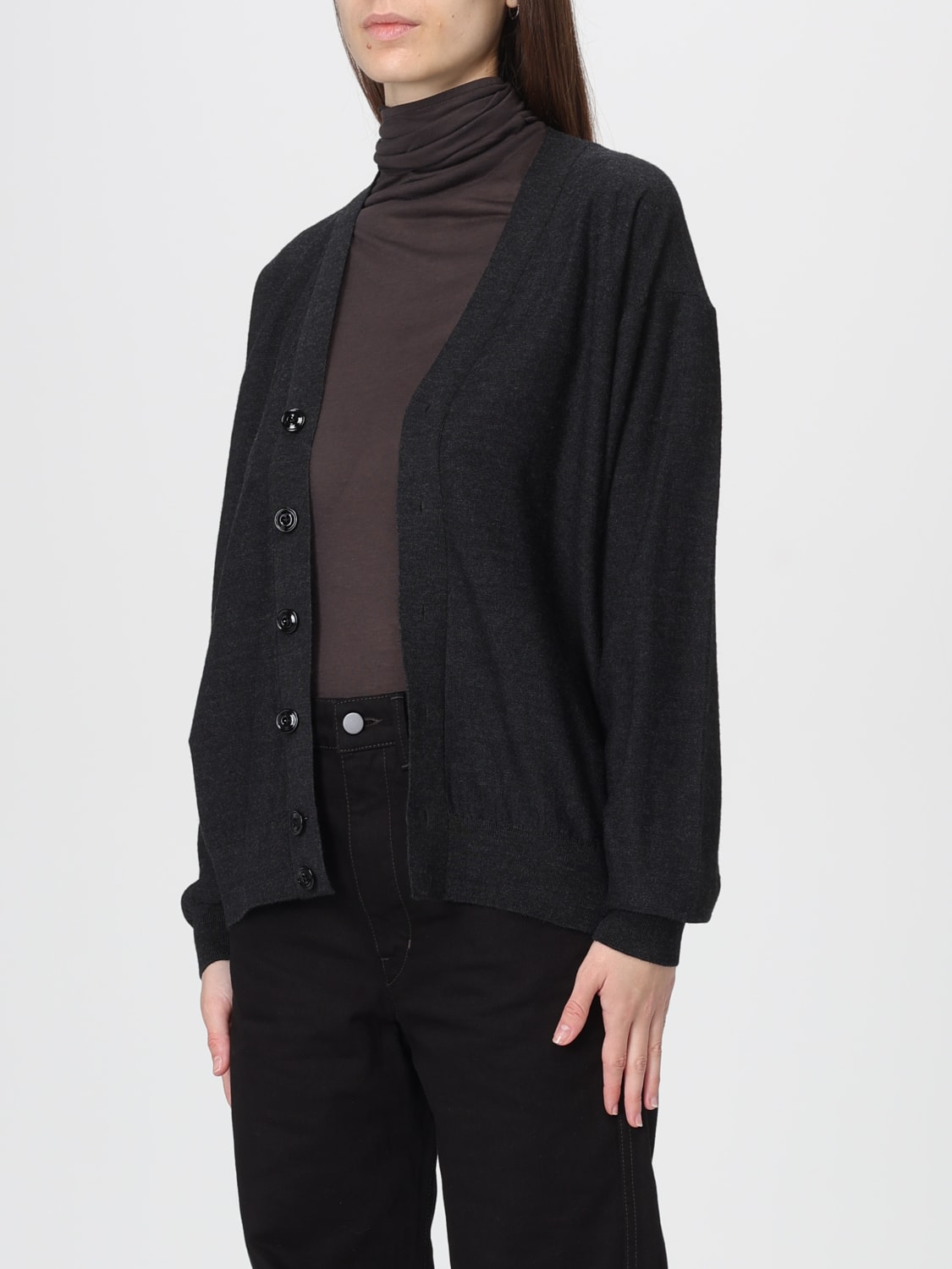 LEMAIRE JERSEY: Cárdigan mujer Lemaire, Gris - Img 4