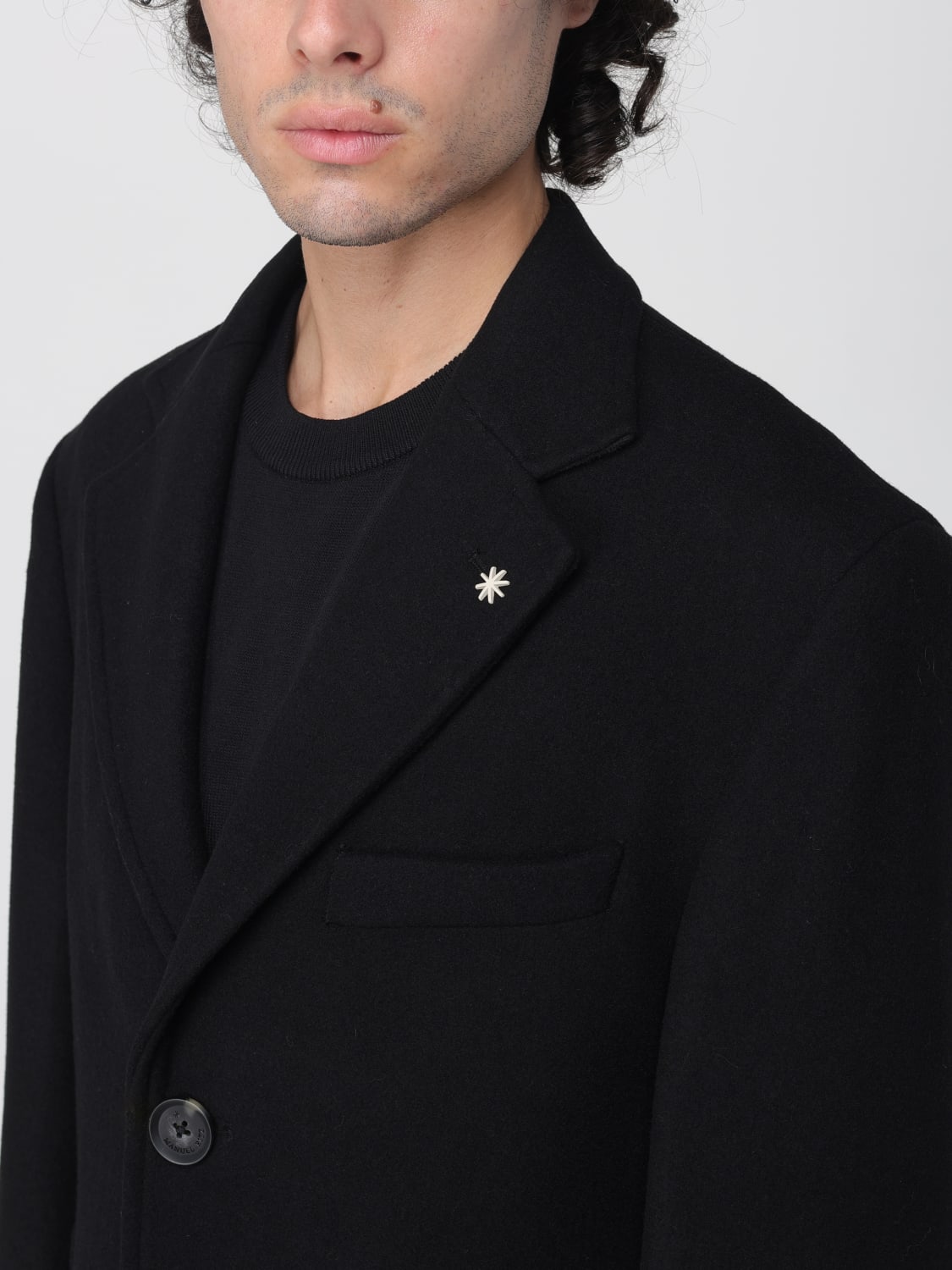 MANUEL RITZ COAT: Coat men Manuel Ritz, Black - Img 4