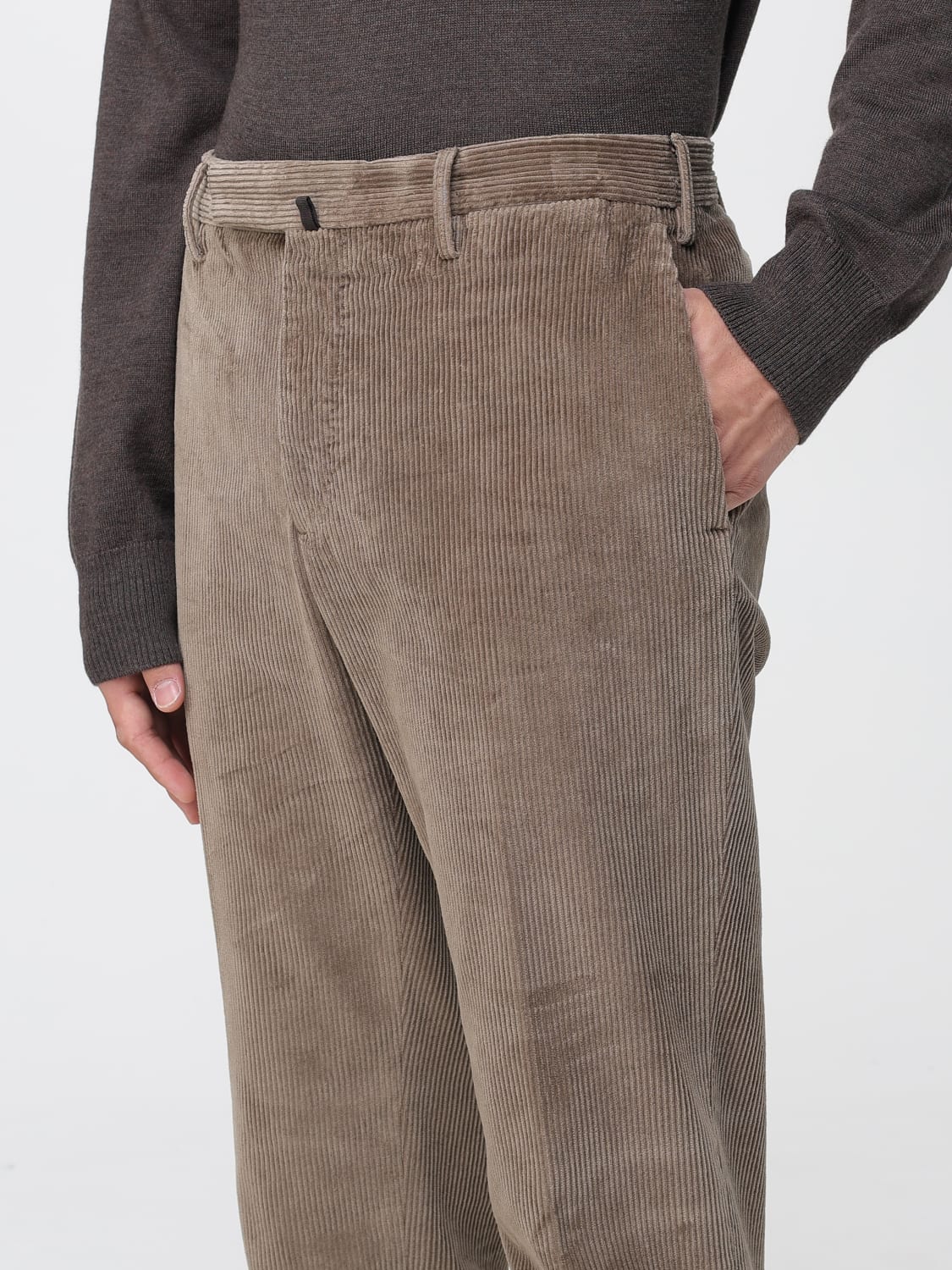 INCOTEX 裤子: 裤子 男士 Incotex, 鸽子灰色 - Img 3