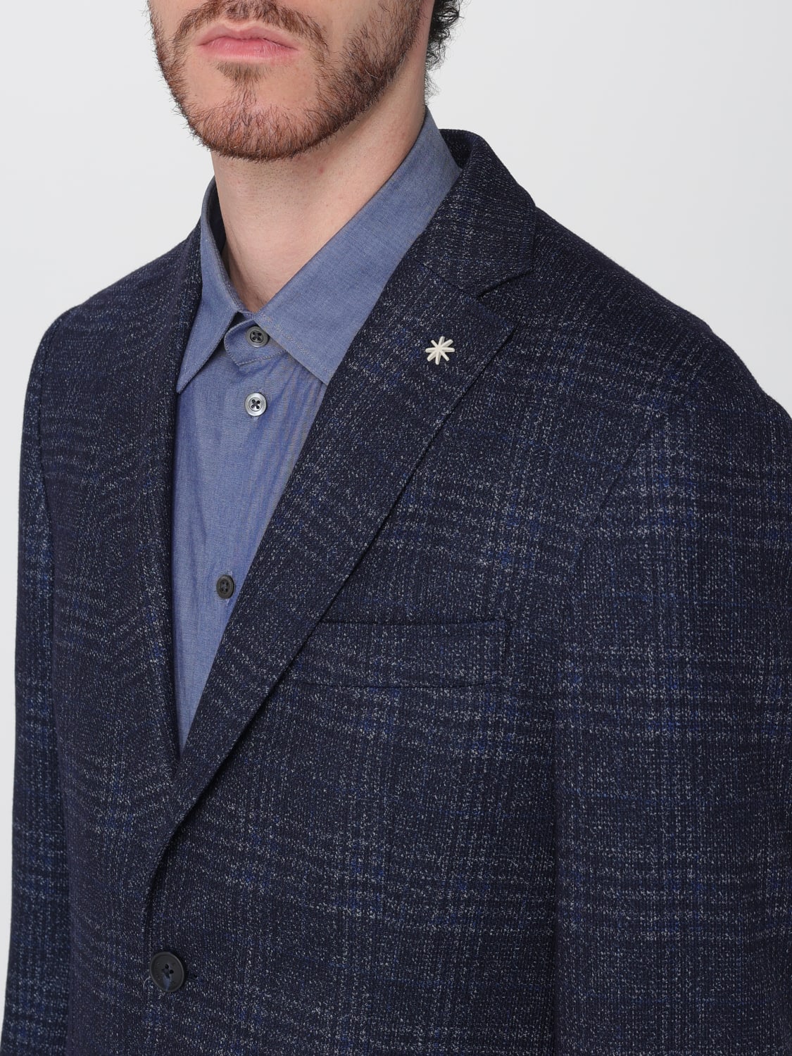 MANUEL RITZ JACKET: Blazer men Manuel Ritz, Blue - Img 4