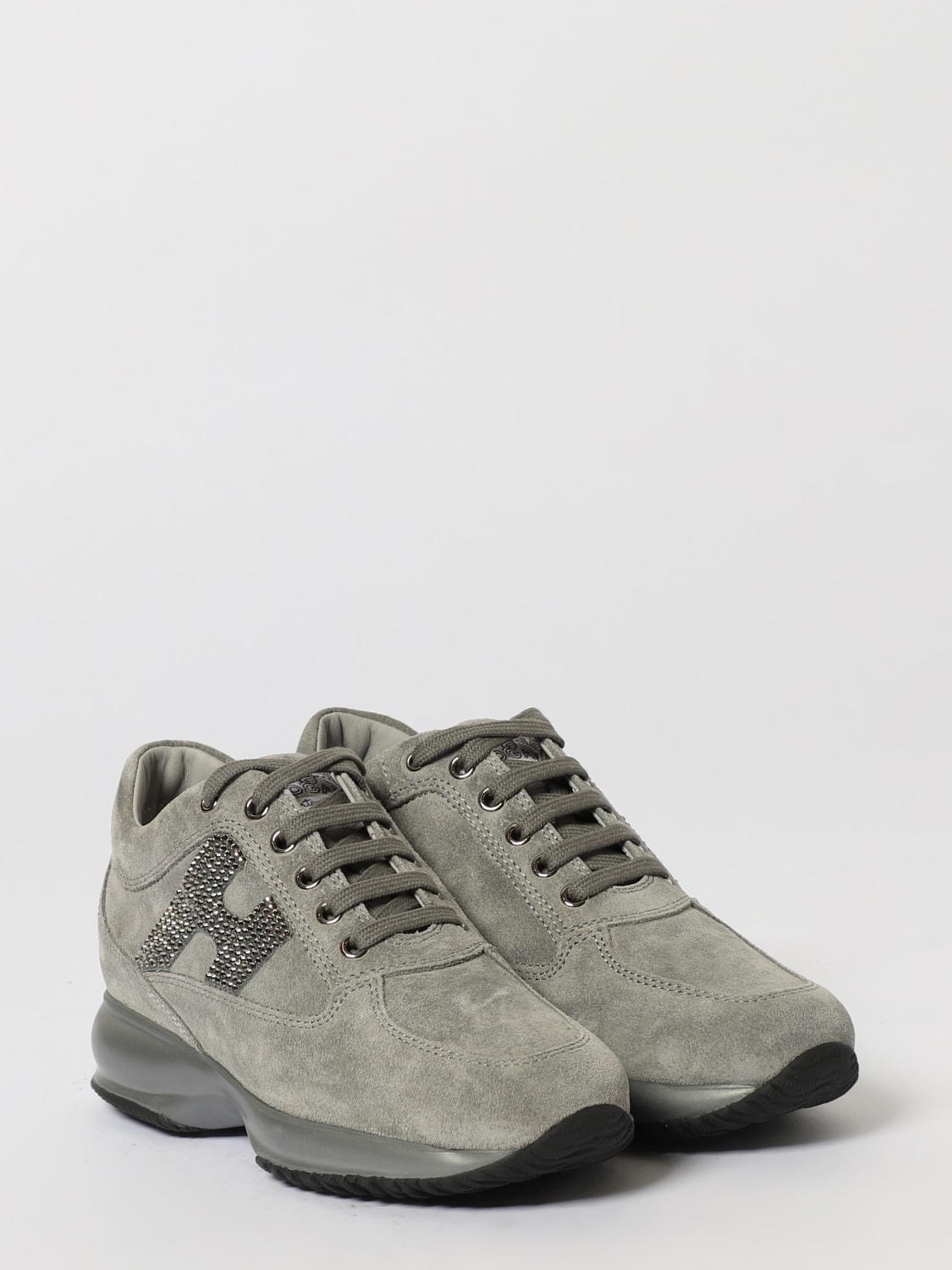 HOGAN SNEAKERS: Oxford shoe woman Hogan, Grey - Img 2