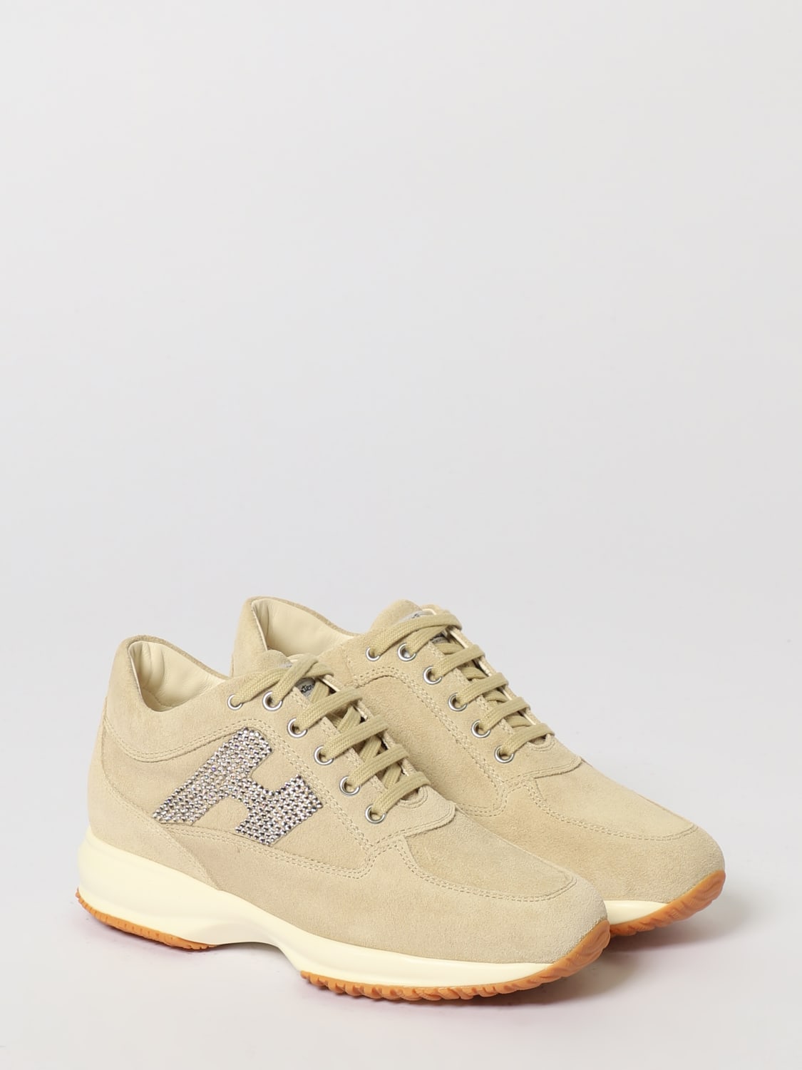 HOGAN SNEAKERS: Oxford shoe woman Hogan, Beige - Img 2