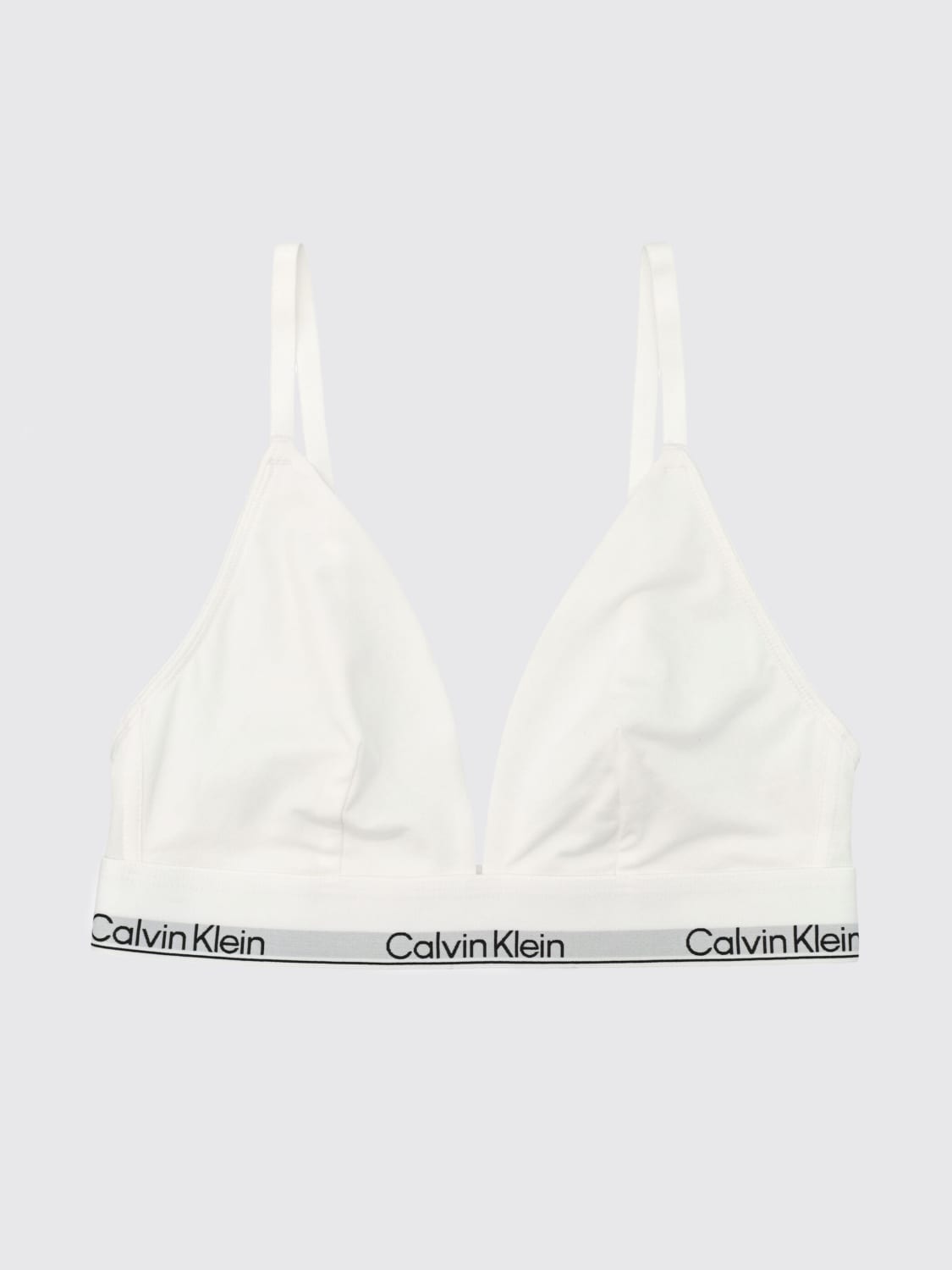 CALVIN KLEIN INTIMO: Reggiseno Calvin Klein in cotone stretch , Bianco - Img 1