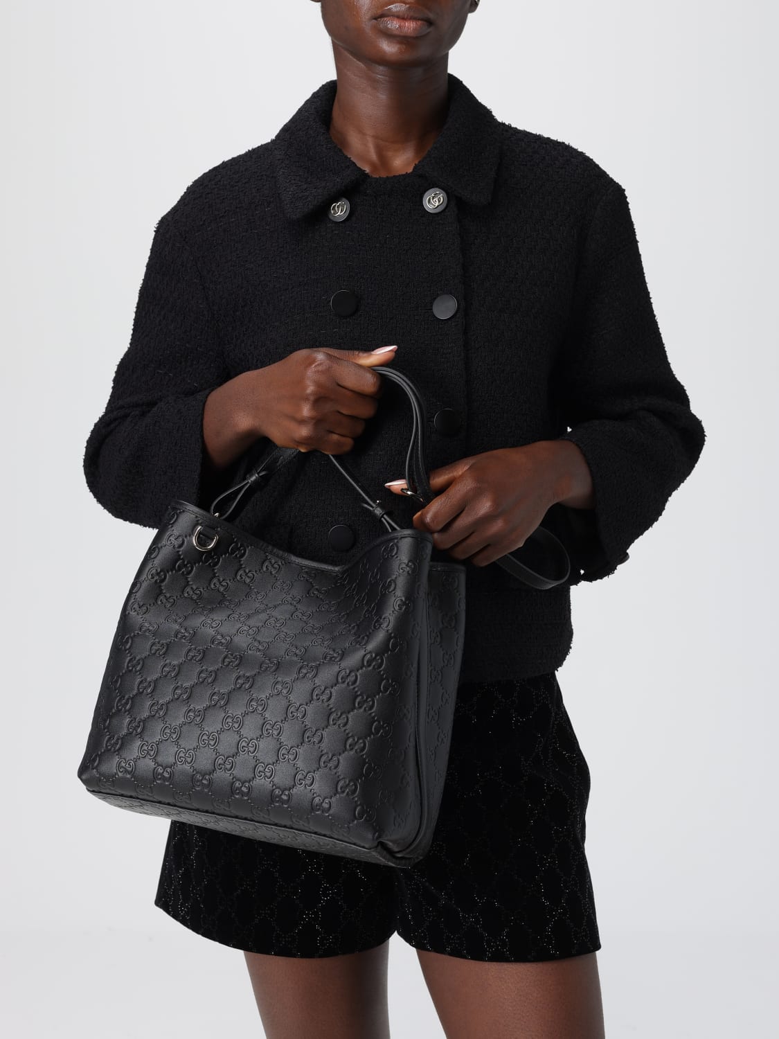 GUCCI SAC À MAIN: Sac porté épaule femme Gucci, Noir - Img 2