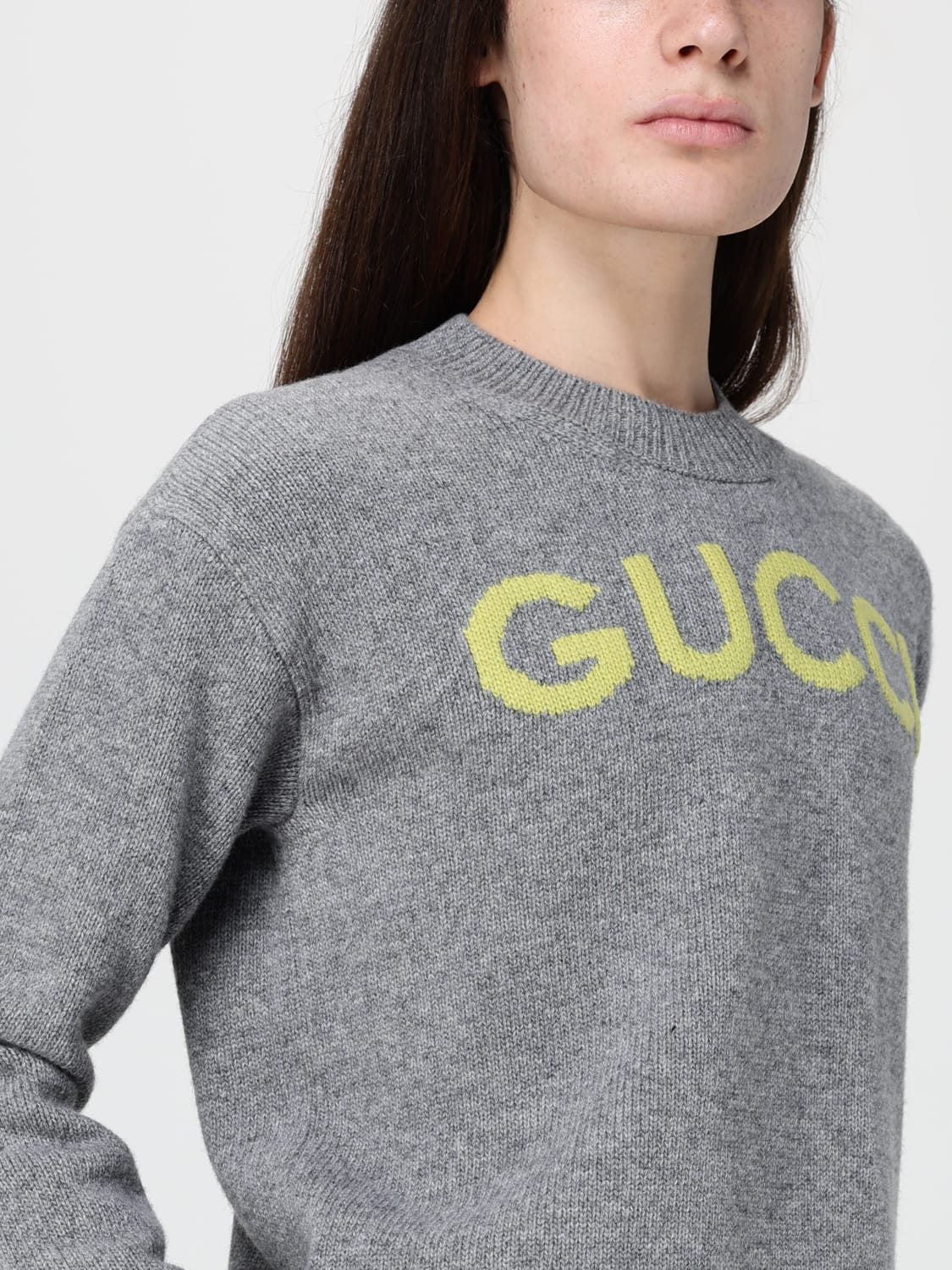 GUCCI SWEATER: Sweater woman Gucci, Grey - Img 5