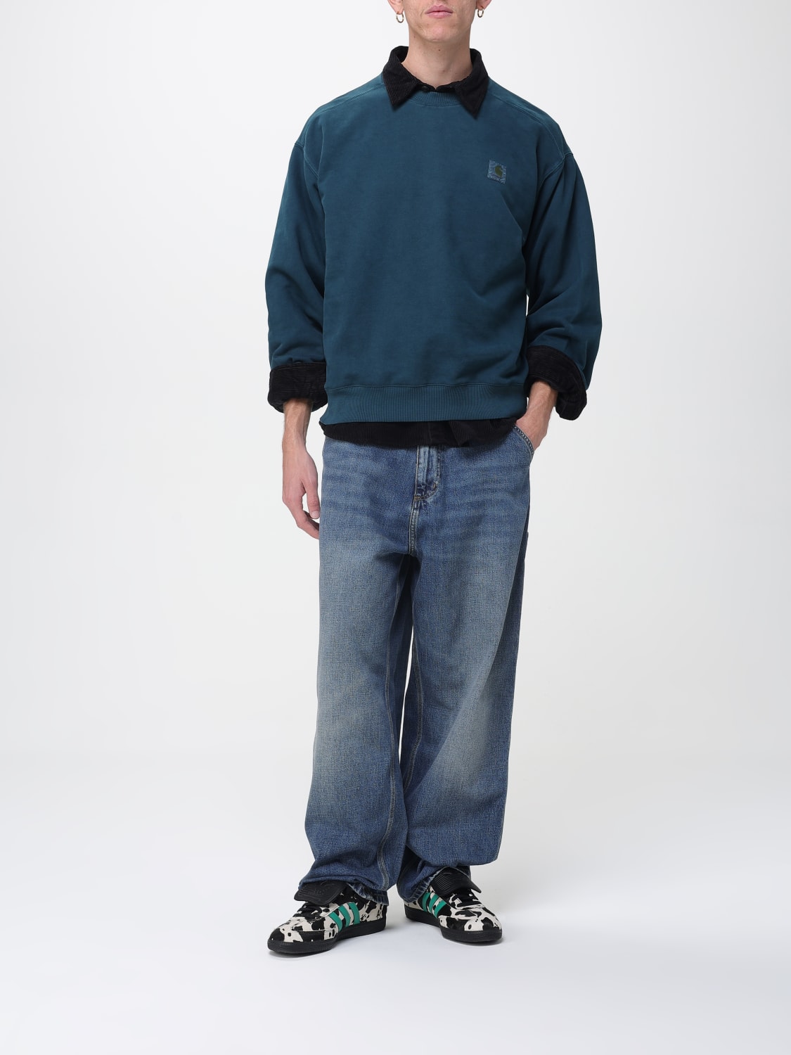CARHARTT WIP SWEATSHIRT: Pullover herren Carhartt Wip, Petroleum Blue - Img 2