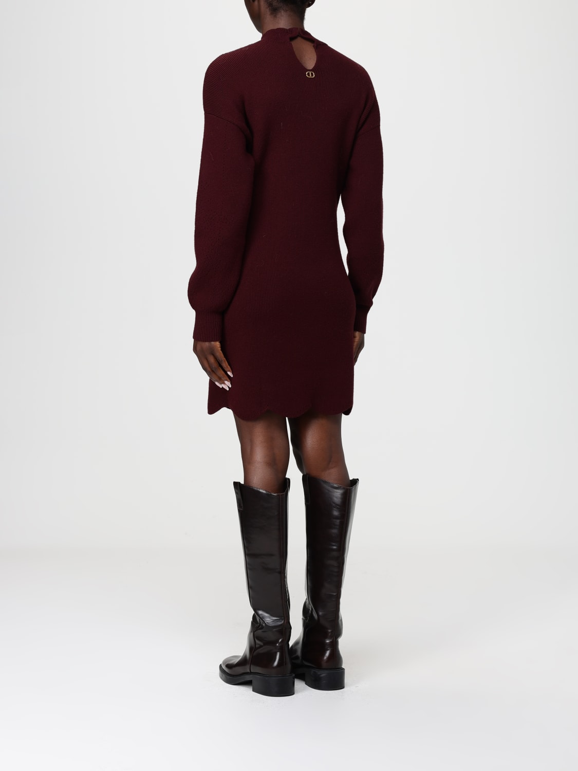 TWINSET DRESS: Dress woman Twinset, Red Purple - Img 2