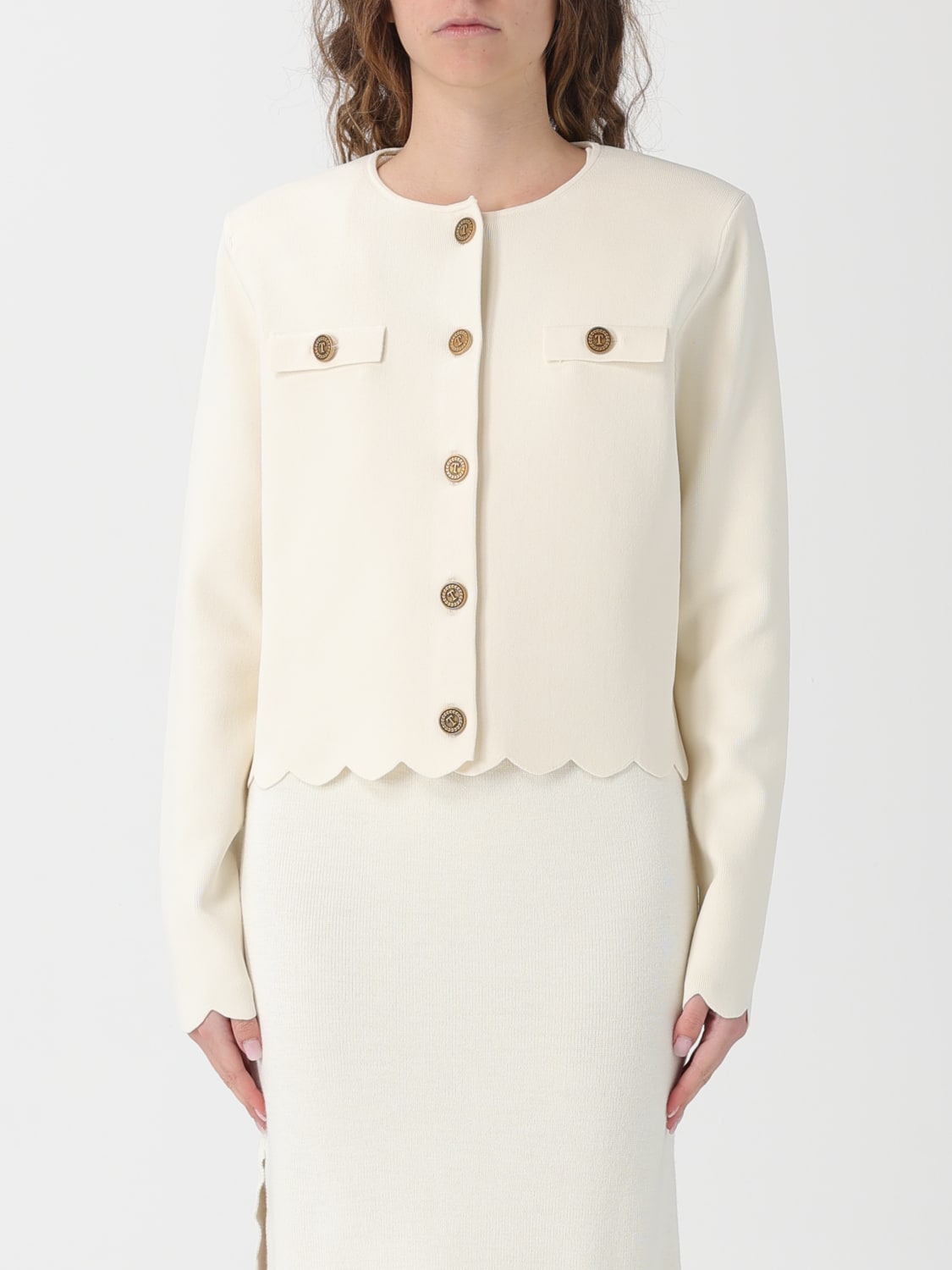 TWINSET JACKET: Jacket woman Twinset, Yellow Cream - Img 1