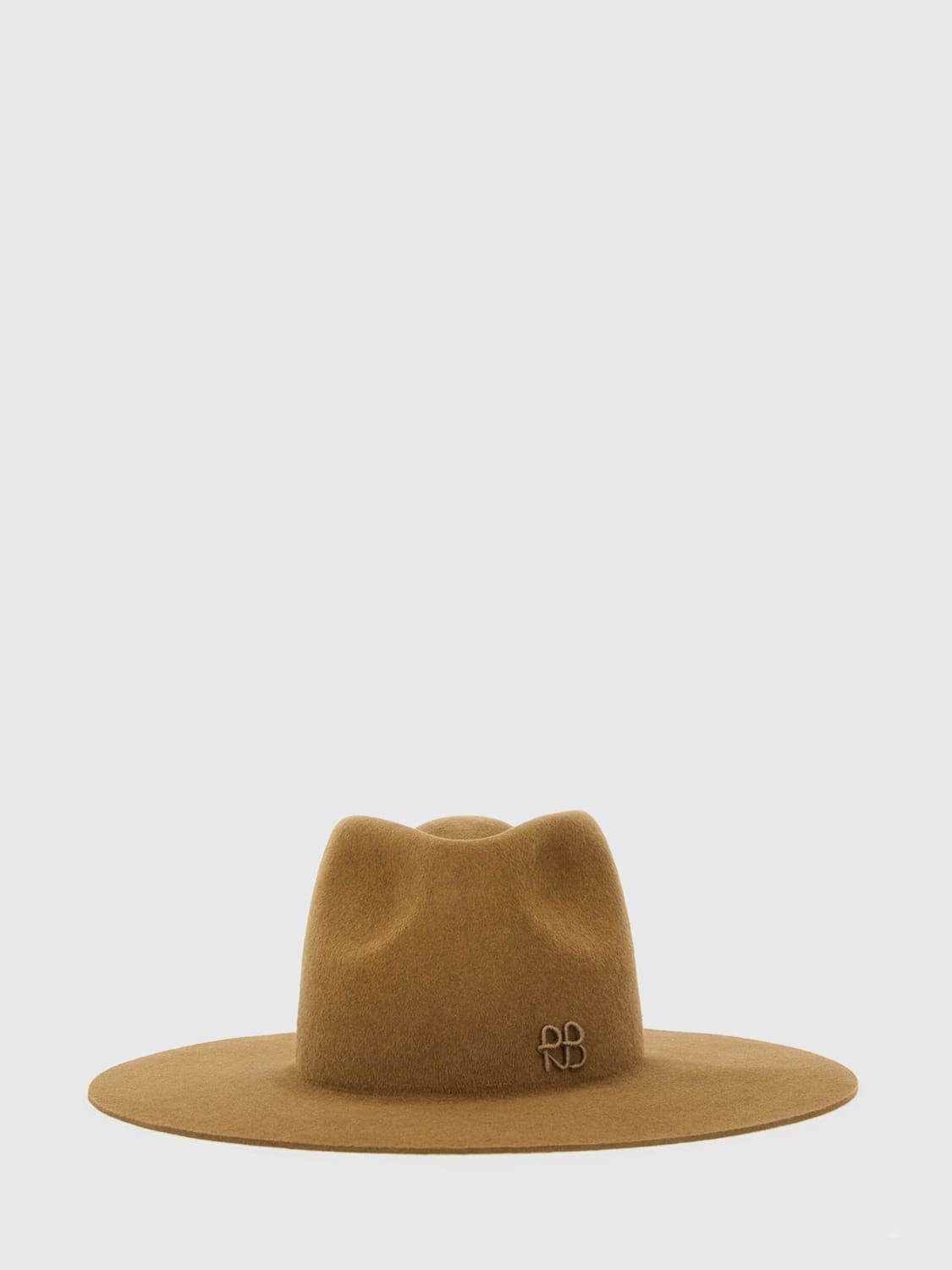 RUSLAN BAGINSKIY HAT: Hat woman Ruslan Baginskiy, Beige - Img 1