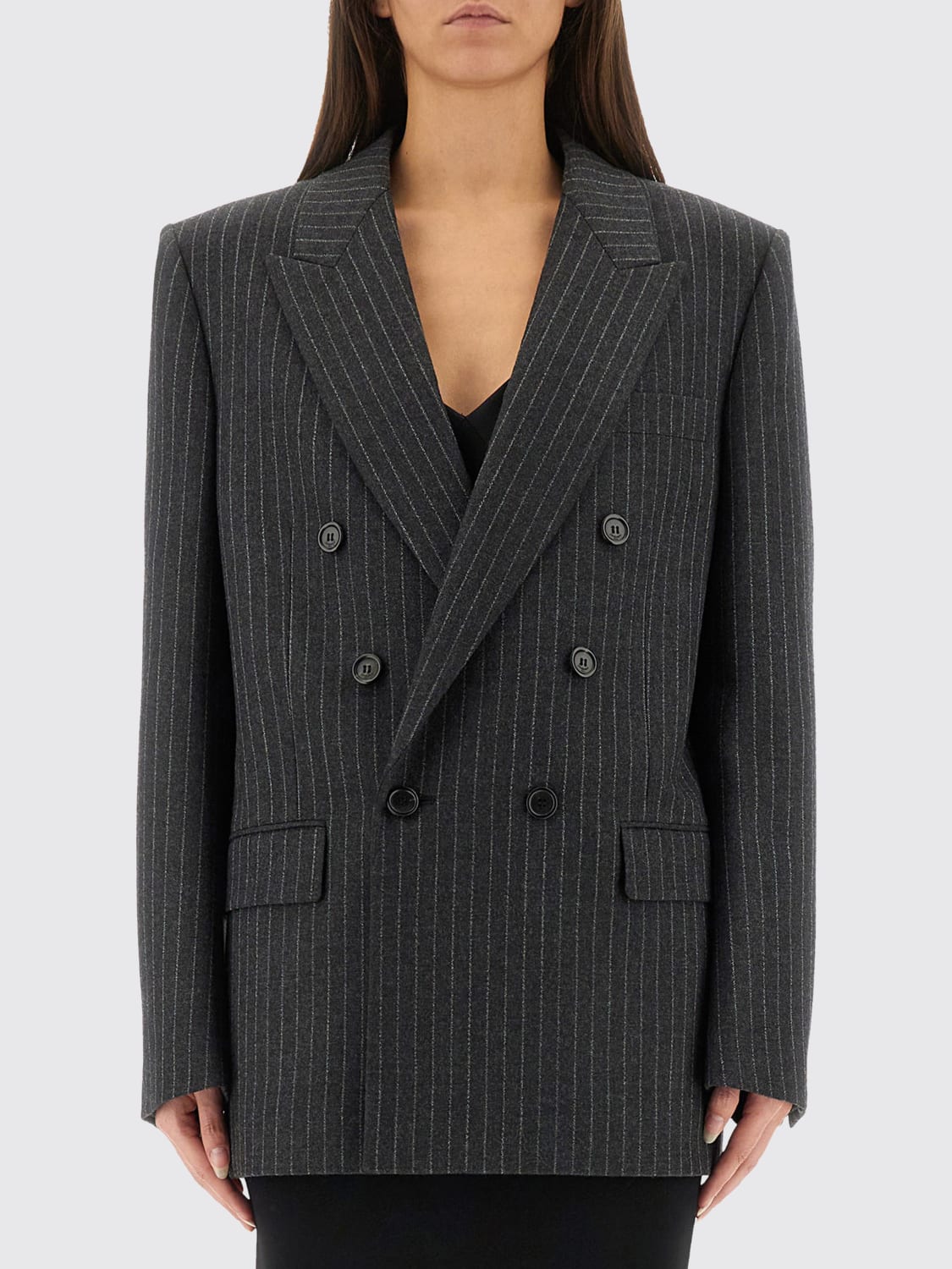 SAINT LAURENT JACKET: Blazer woman Saint Laurent, Grey - Img 1