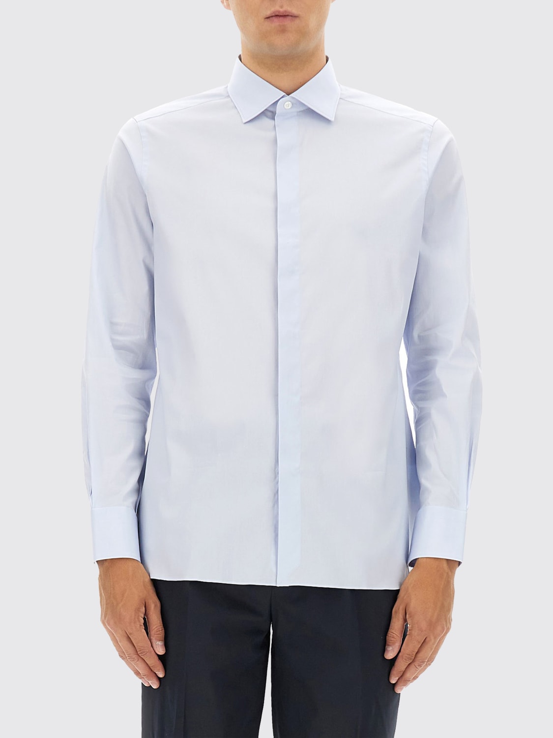 ZEGNA SHIRT: Shirt men Zegna, Gnawed Blue - Img 1