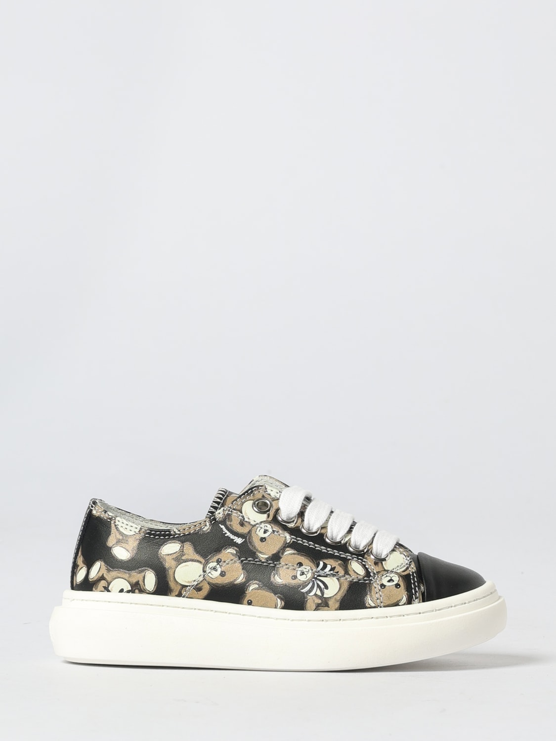 MOSCHINO SNEAKERS: Shoes kids Moschino, Silver - Img 1