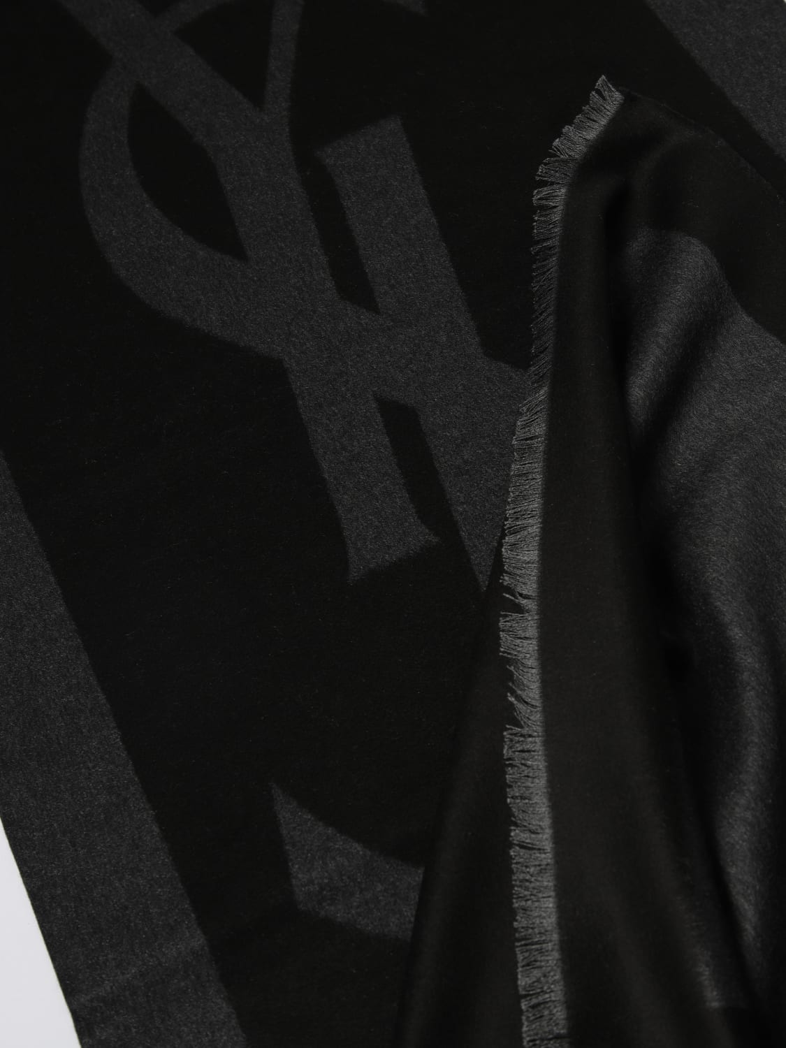 SAINT LAURENT SCARF: Scarf woman Saint Laurent, Black - Img 3