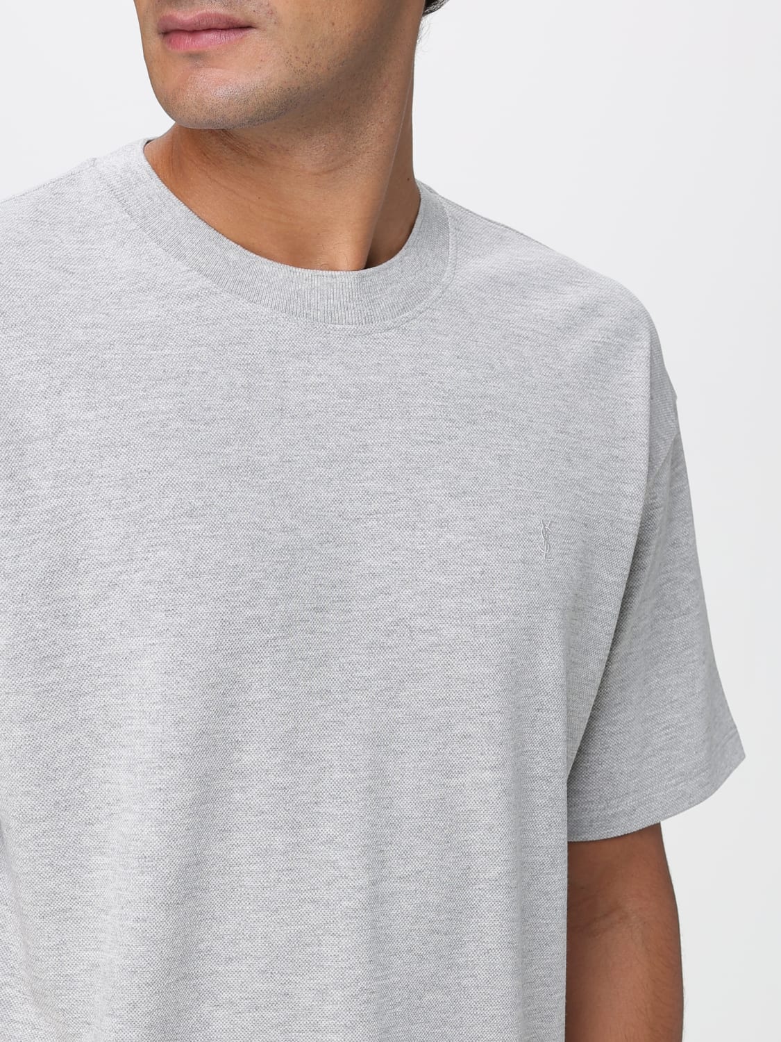 SAINT LAURENT T-SHIRT: T-shirt men Saint Laurent, Grey - Img 5