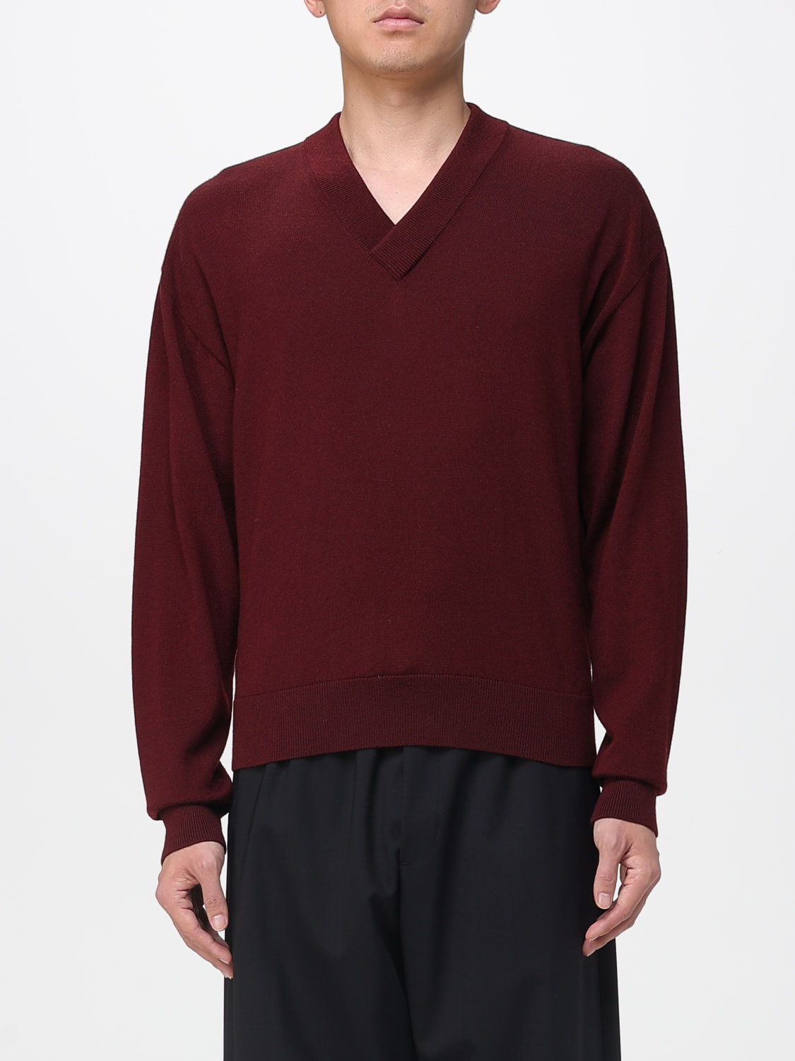SAINT LAURENT SWEATER: Sweater men Saint Laurent, Burgundy - Img 1