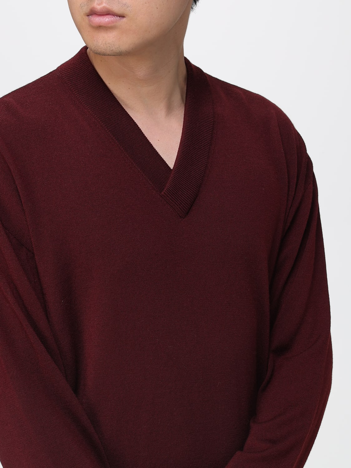 SAINT LAURENT SWEATER: Sweater men Saint Laurent, Burgundy - Img 5