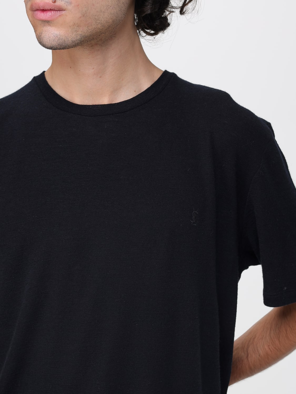 SAINT LAURENT T-SHIRT: T-shirt men Saint Laurent, Black - Img 5