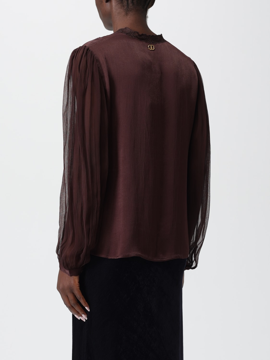 TWINSET TOP: Sweatshirt woman Twinset, Brown - Img 2