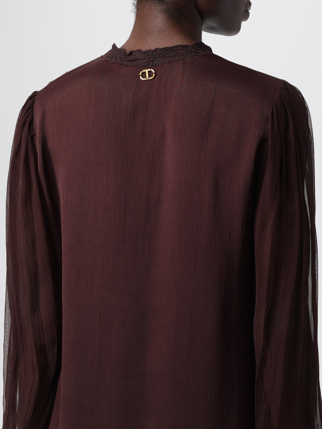 TWINSET TOP: Sweatshirt woman Twinset, Brown - Img 3